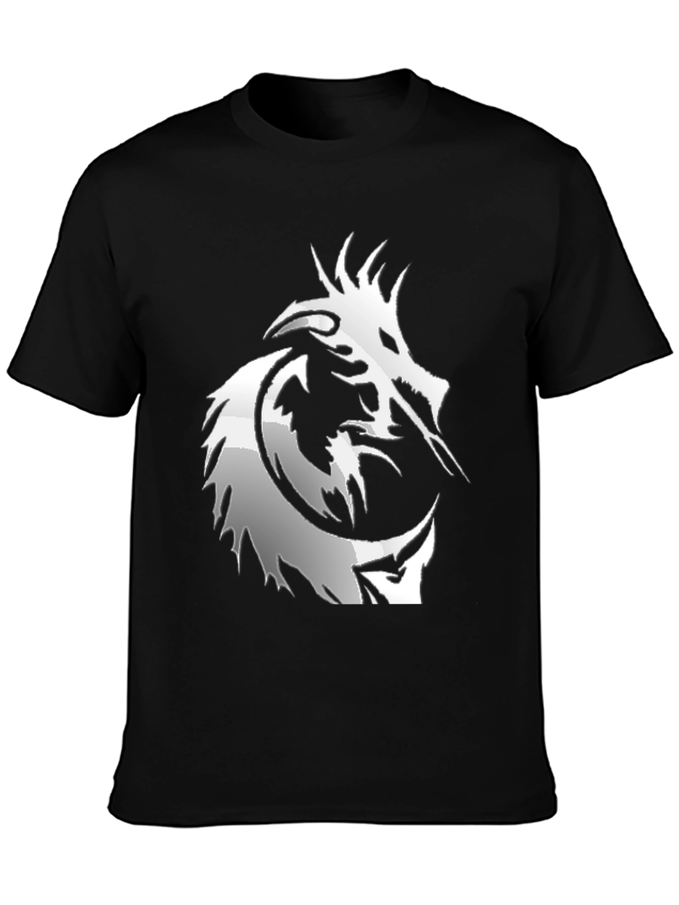 Dragon Graphic Tee - Black Cotton T-Shirt