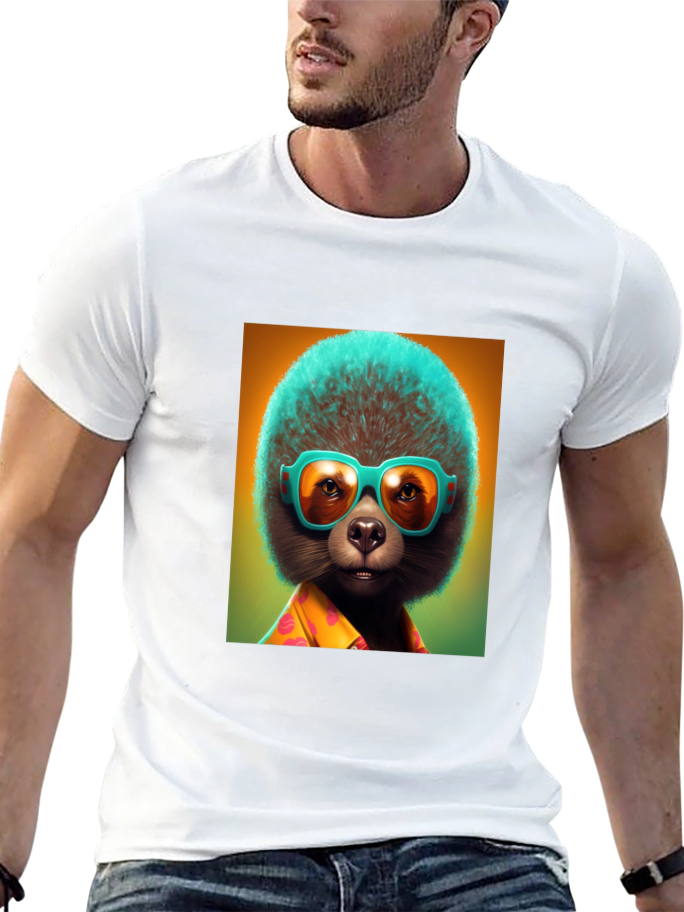 Cool Sloth Tee: Tropical Vibes