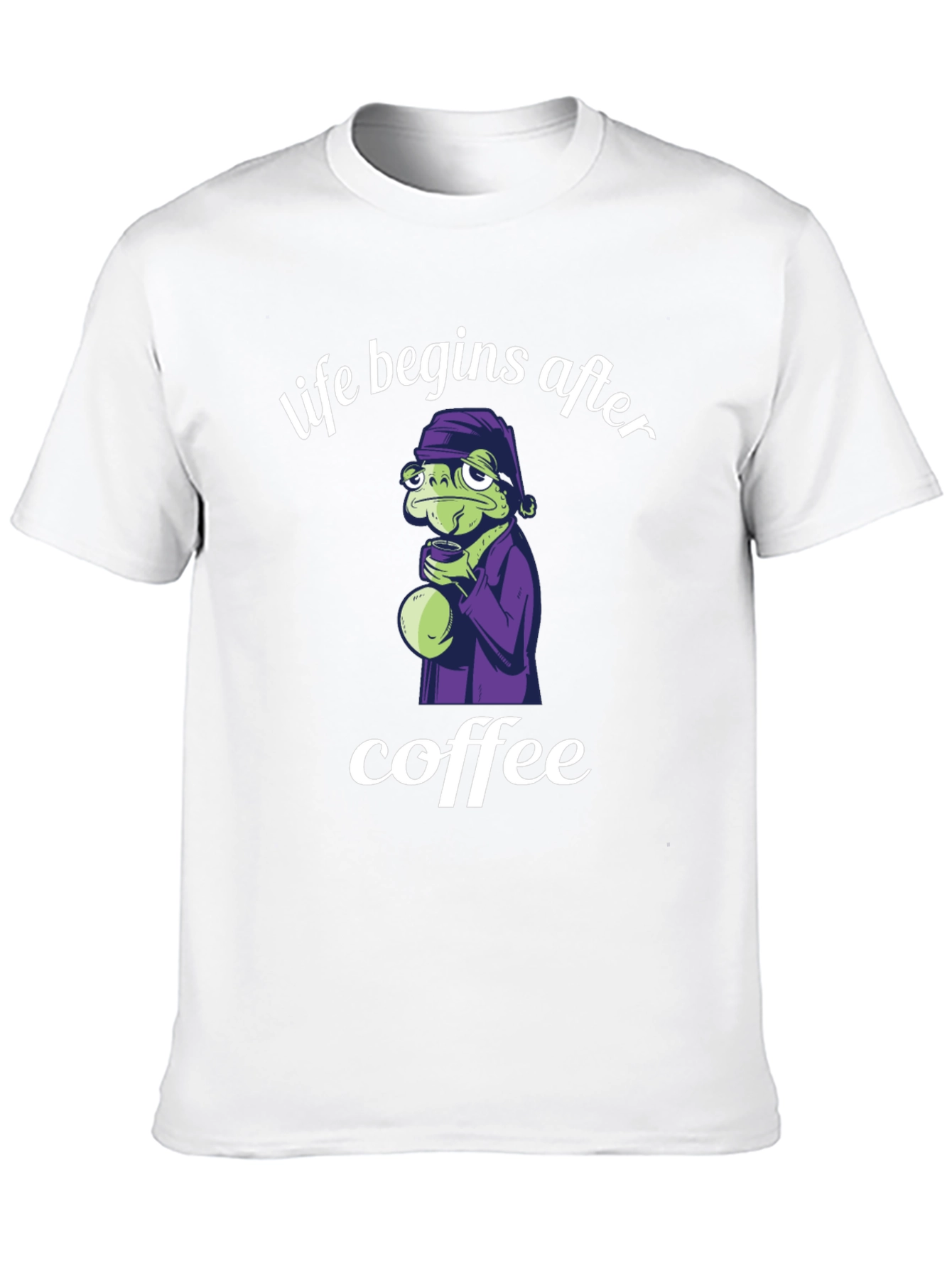 Life Begins After Coffee Black T-Shirt