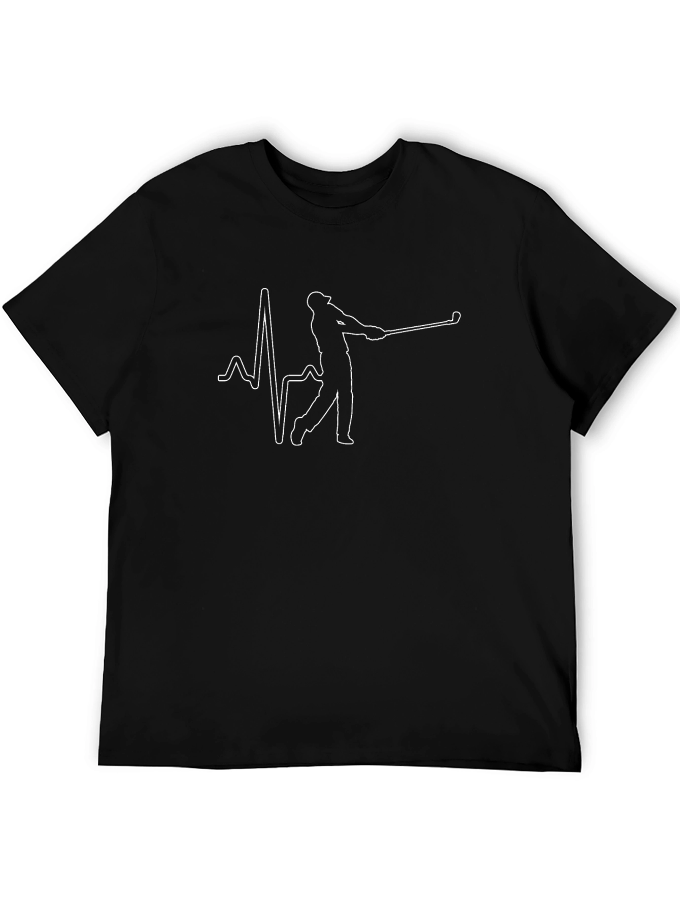 Golf Heartbeat Graphic Tee - Golfer Passion T-Shirt