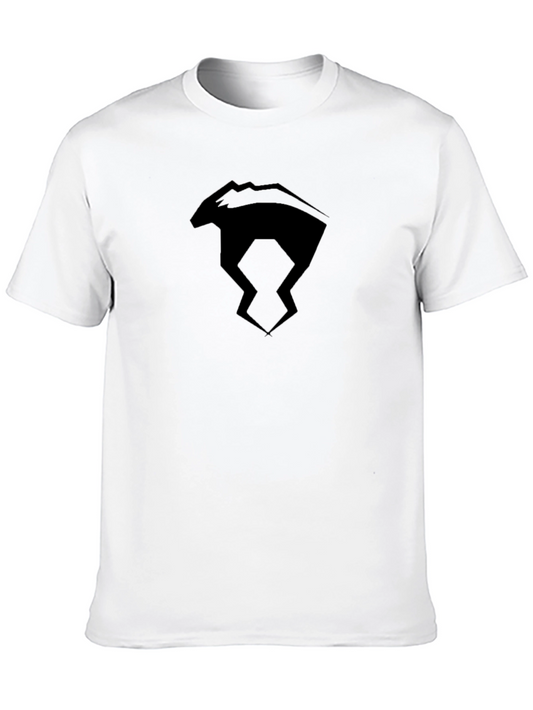 Black T-Shirt with Abstract Bear Graphic