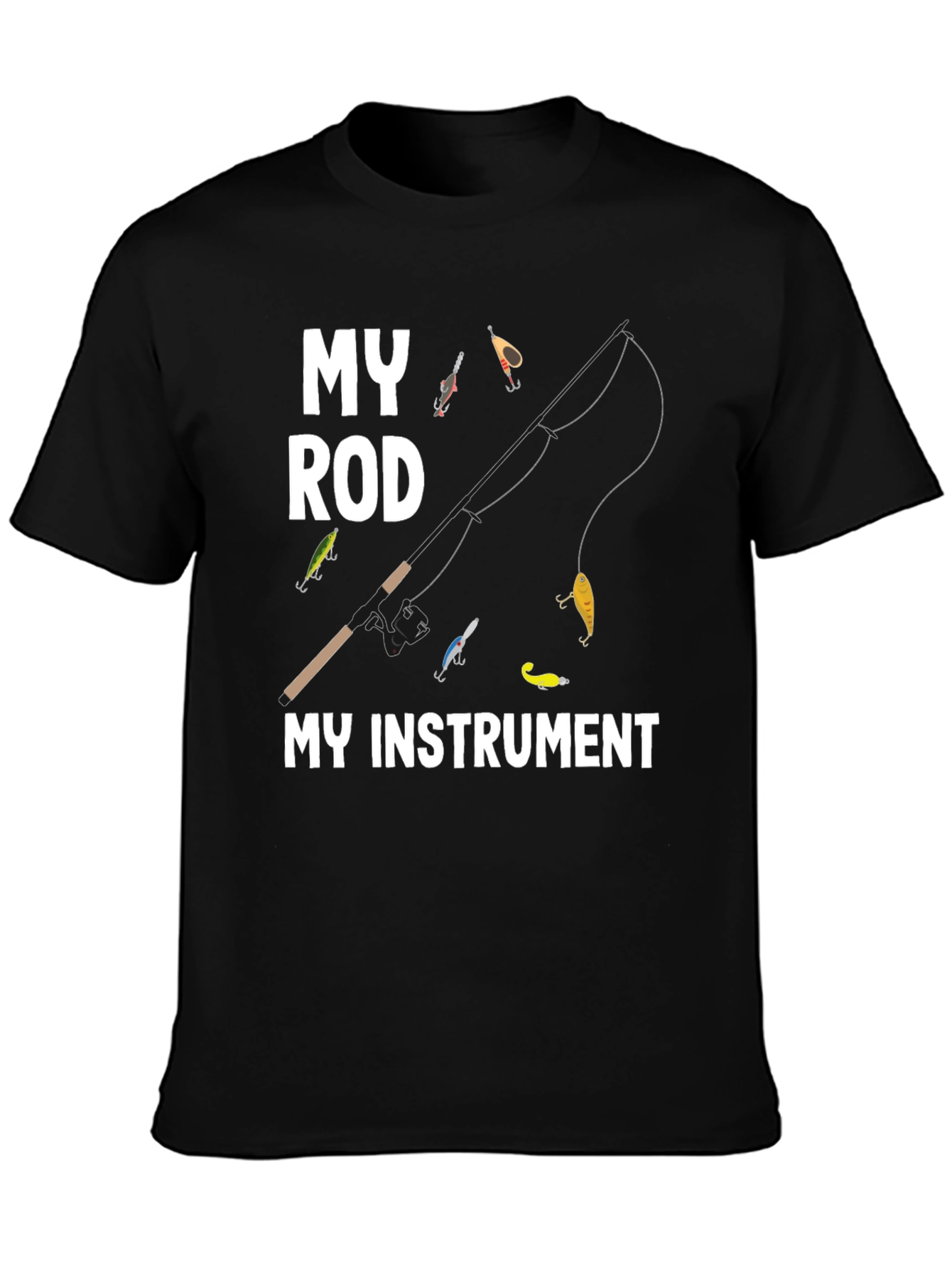 My Rod My Instrument T-Shirt Fishing Angler Tee
