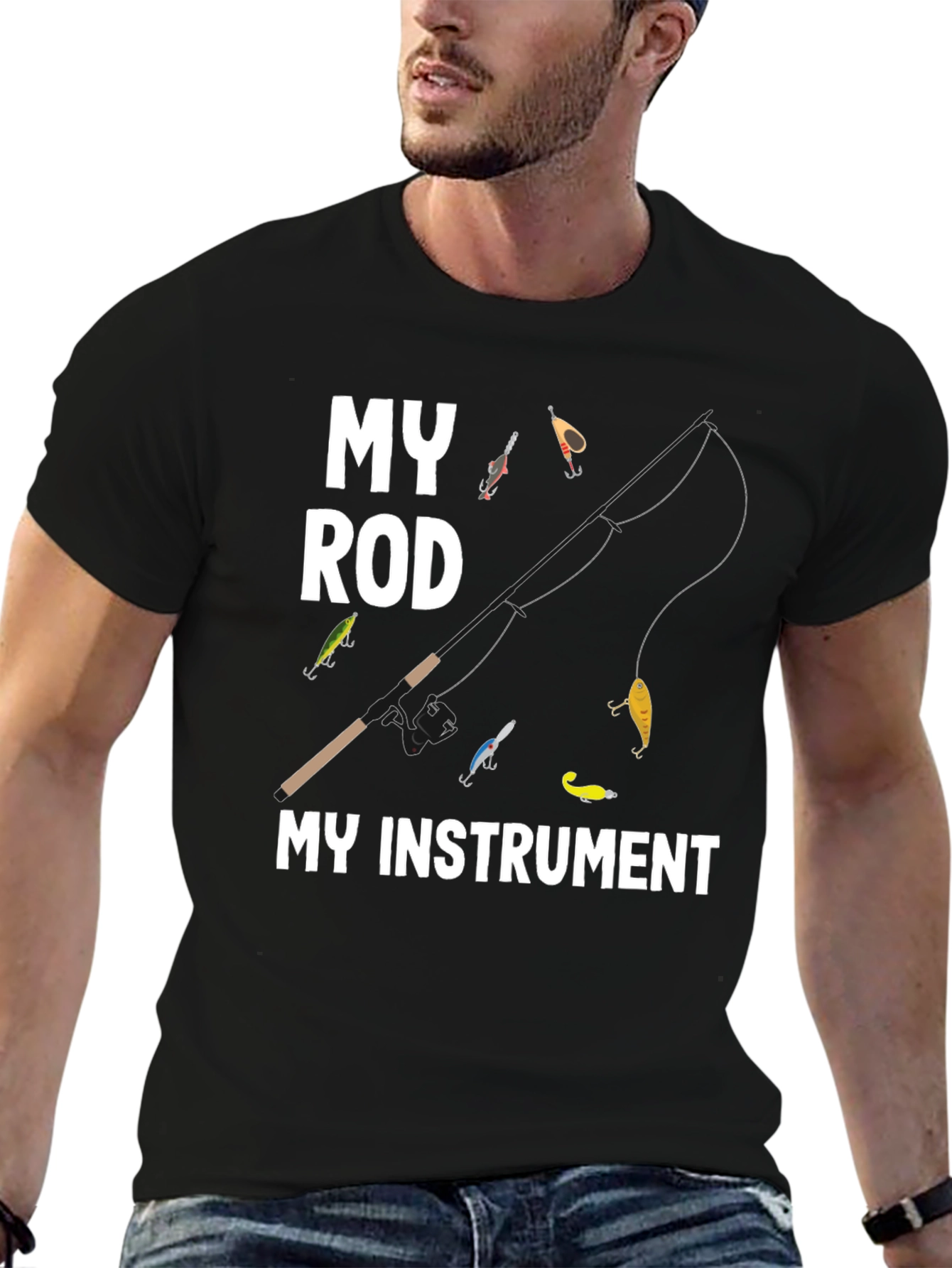 My Rod My Instrument T-Shirt Fishing Angler Tee
