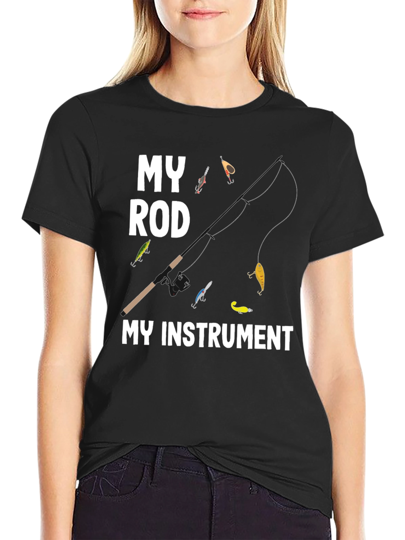 My Rod My Instrument T-Shirt Fishing Angler Tee