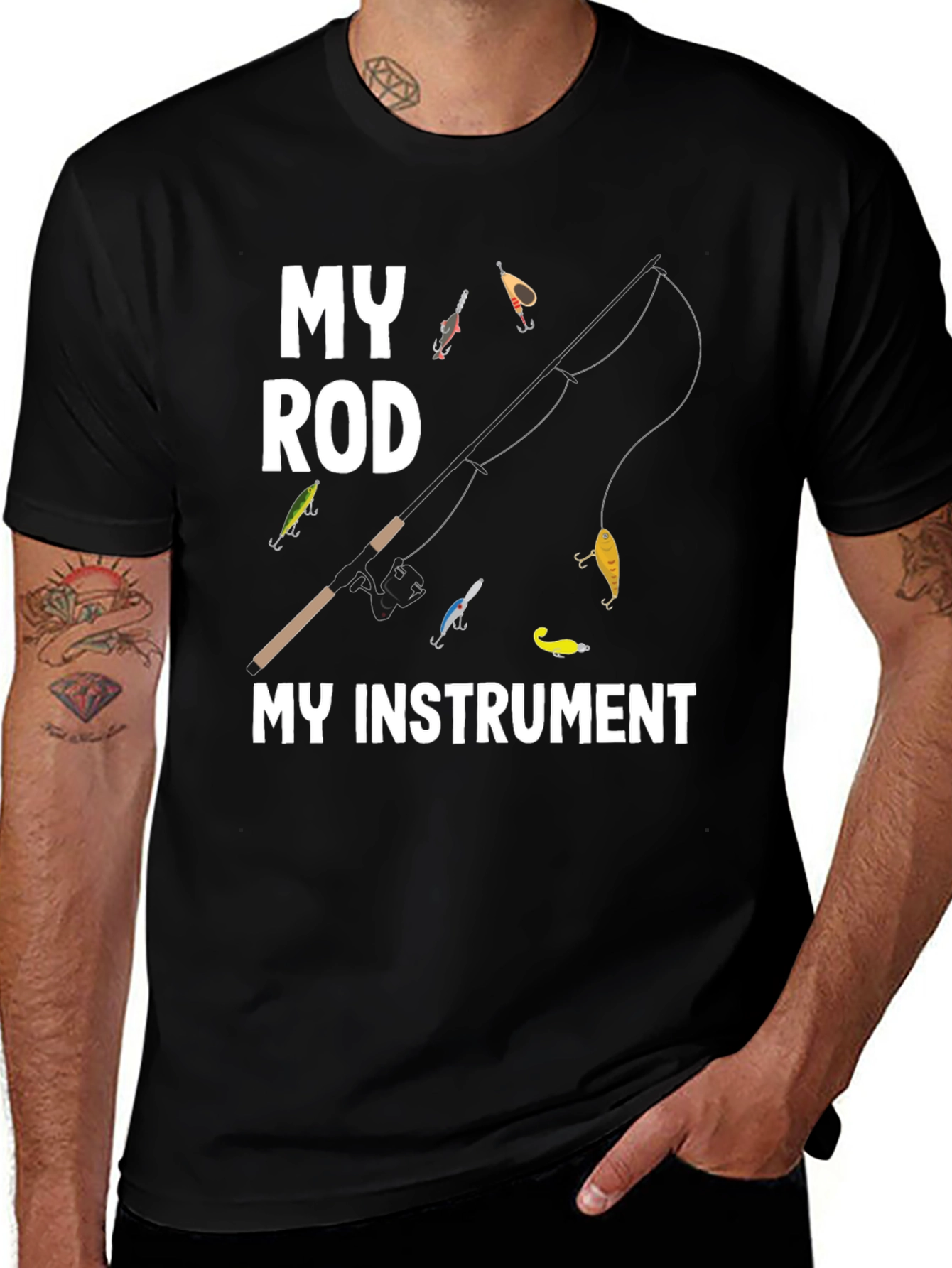 My Rod My Instrument T-Shirt Fishing Angler Tee