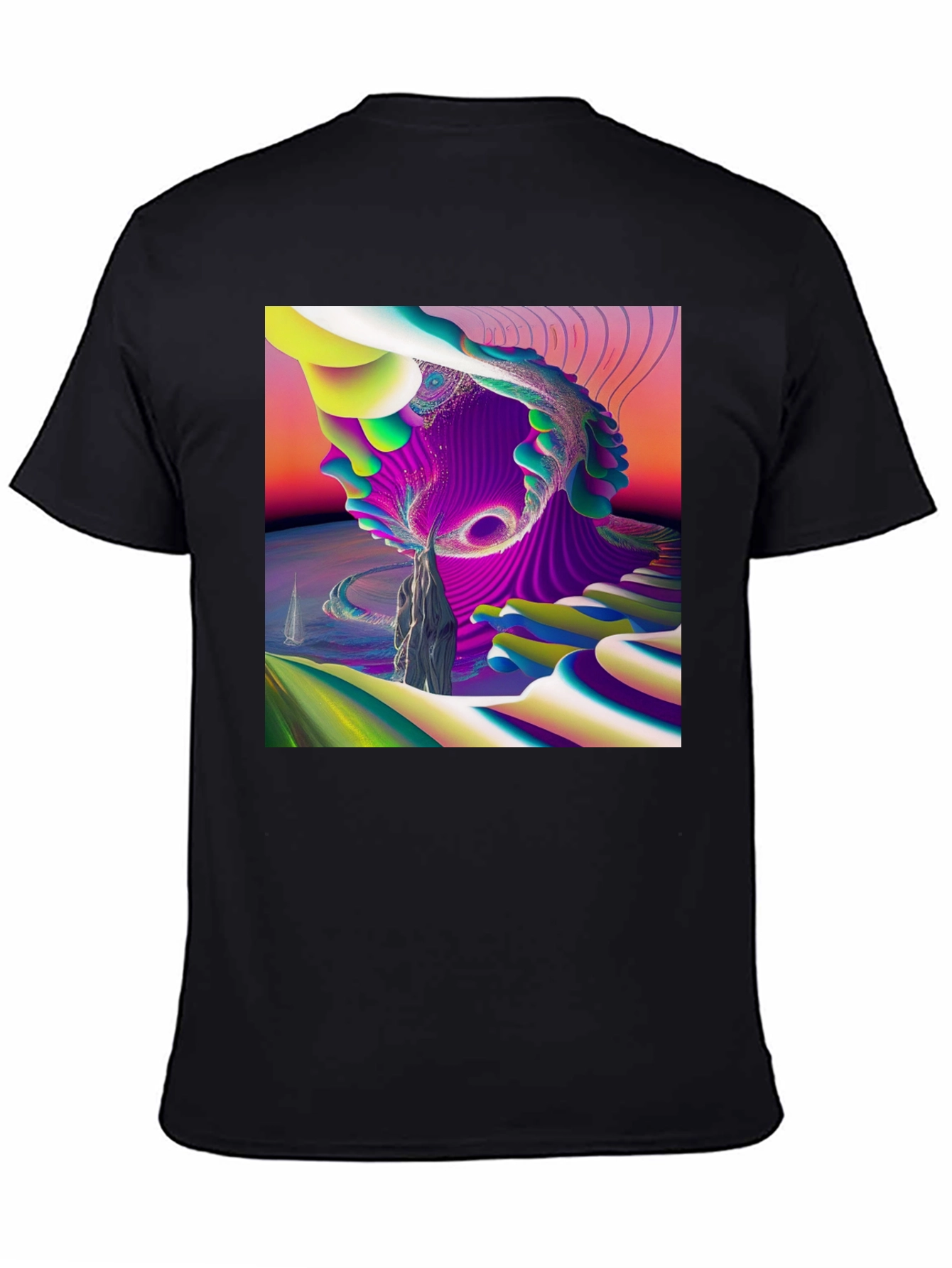 Abstract Art Tee - Vibrant Graphic Print T-Shirt