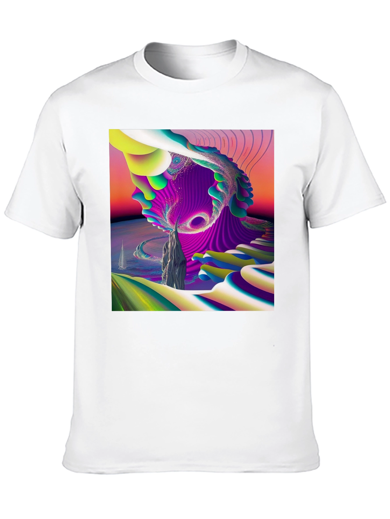 Abstract Art Tee - Vibrant Graphic Print T-Shirt