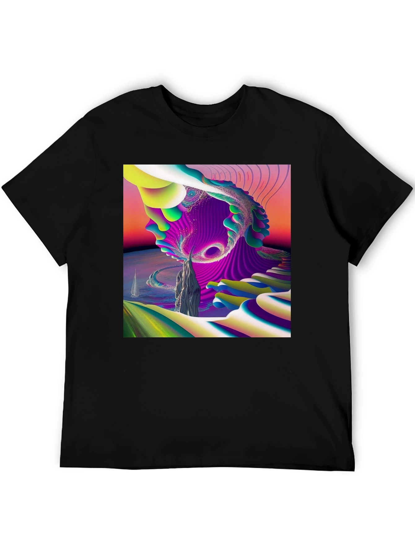 Abstract Art Tee - Vibrant Graphic Print T-Shirt