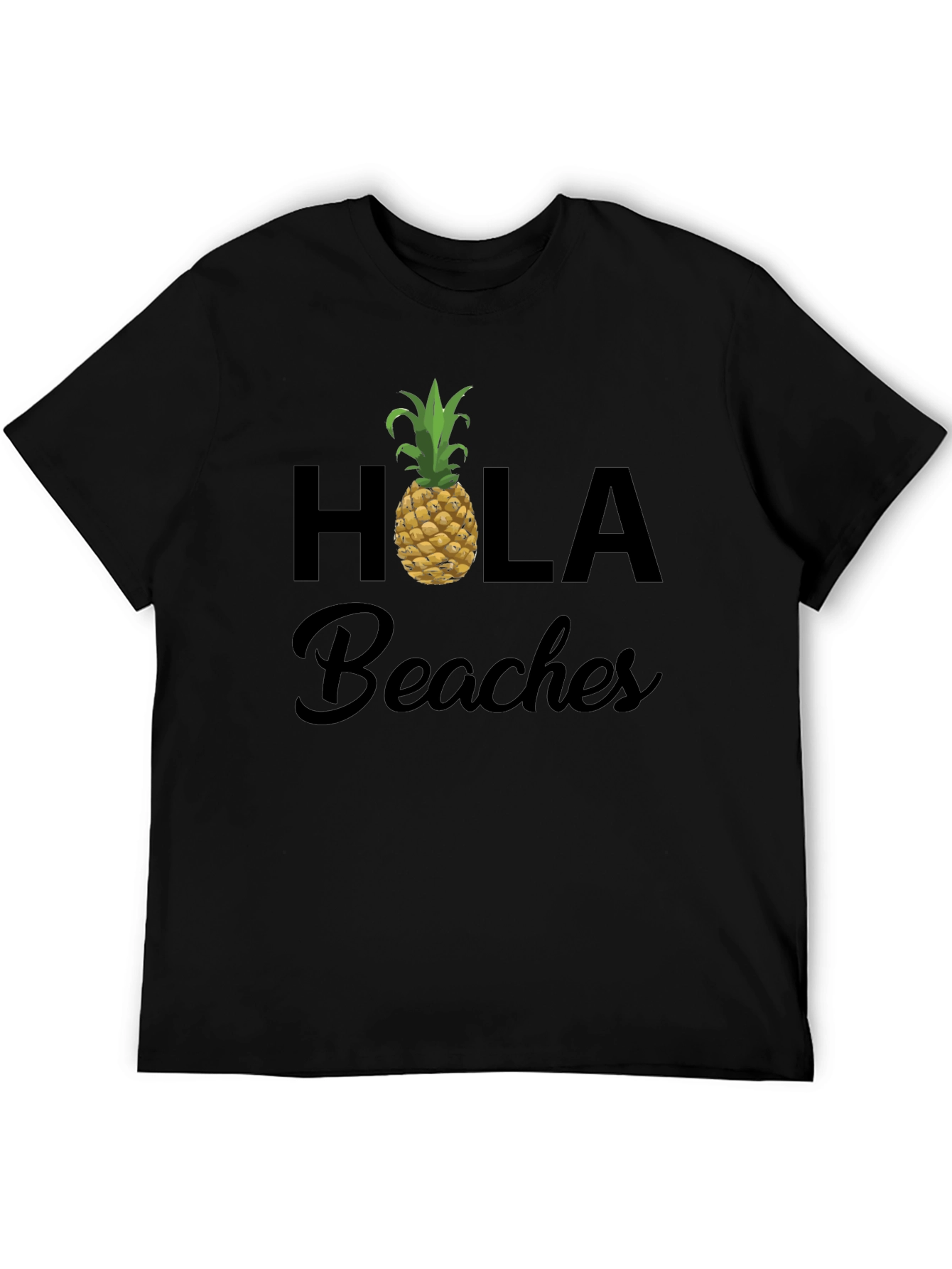 Hola Beaches Pineapple Graphic T-Shirt - Summer Vacation Ready!