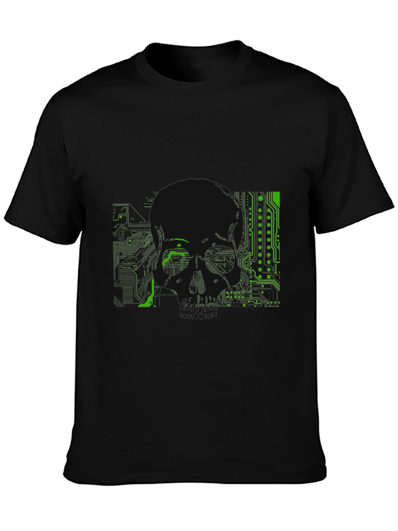 Circuit Board Skull Graphic Tee