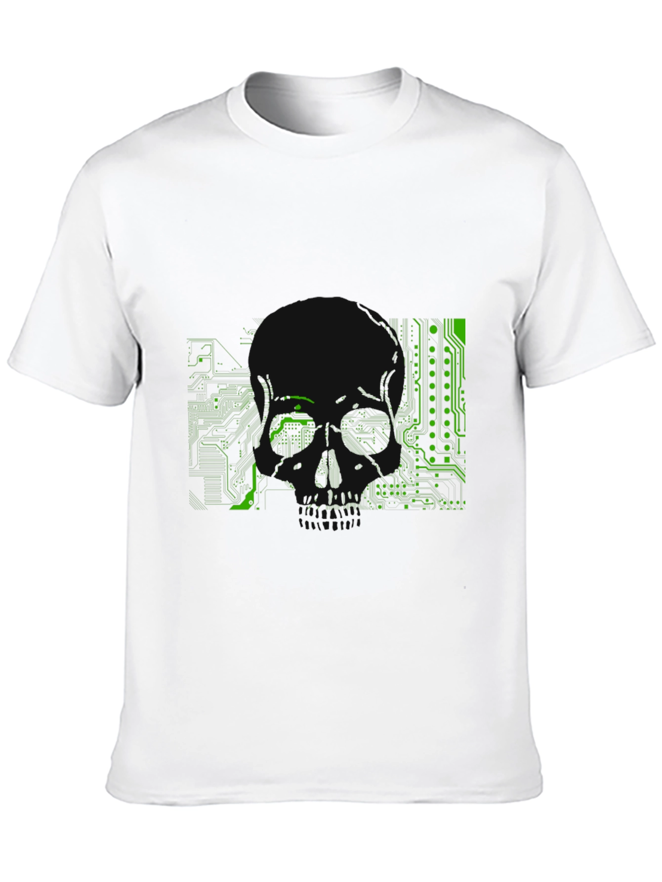 Circuit Board Skull Graphic Tee