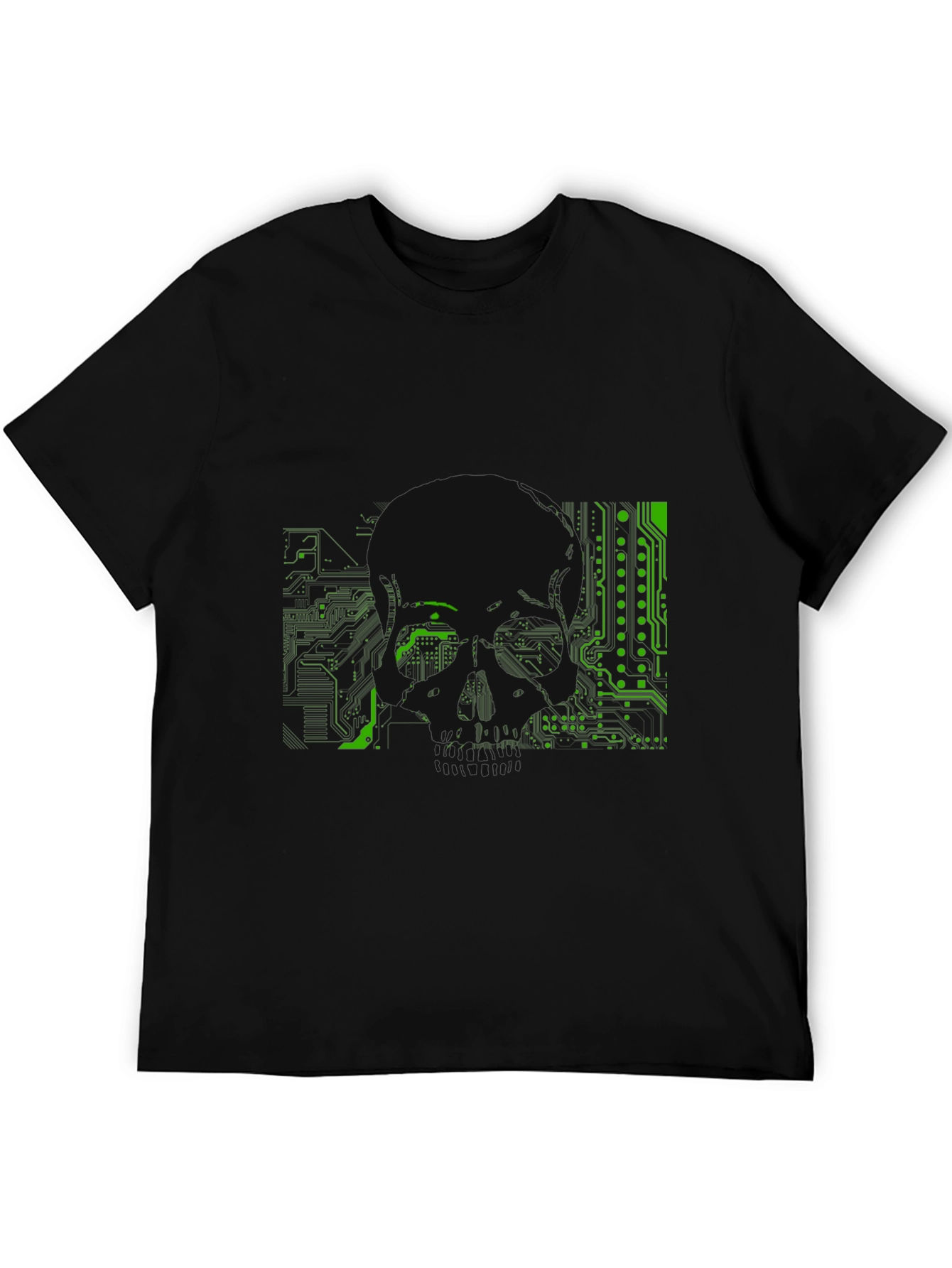 Circuit Board Skull Graphic Tee