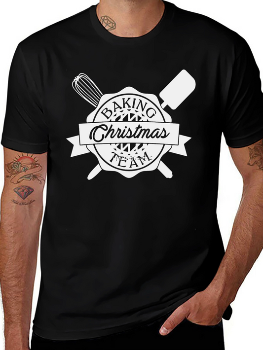 Baking Christmas Team Black T-Shirt