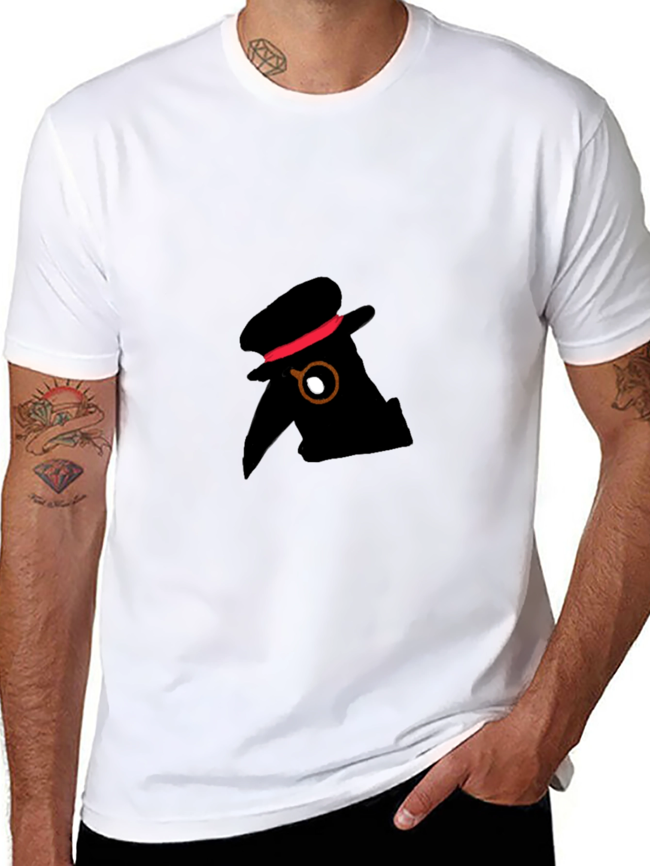 Plague Doctor T-Shirt - Mens Black Graphic Tee