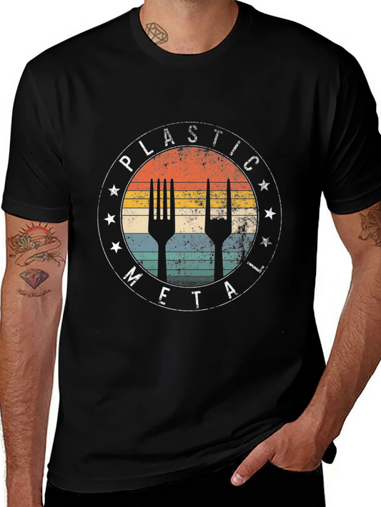 Plastic Metal Graphic Tee - Cool Rocker T-Shirt
