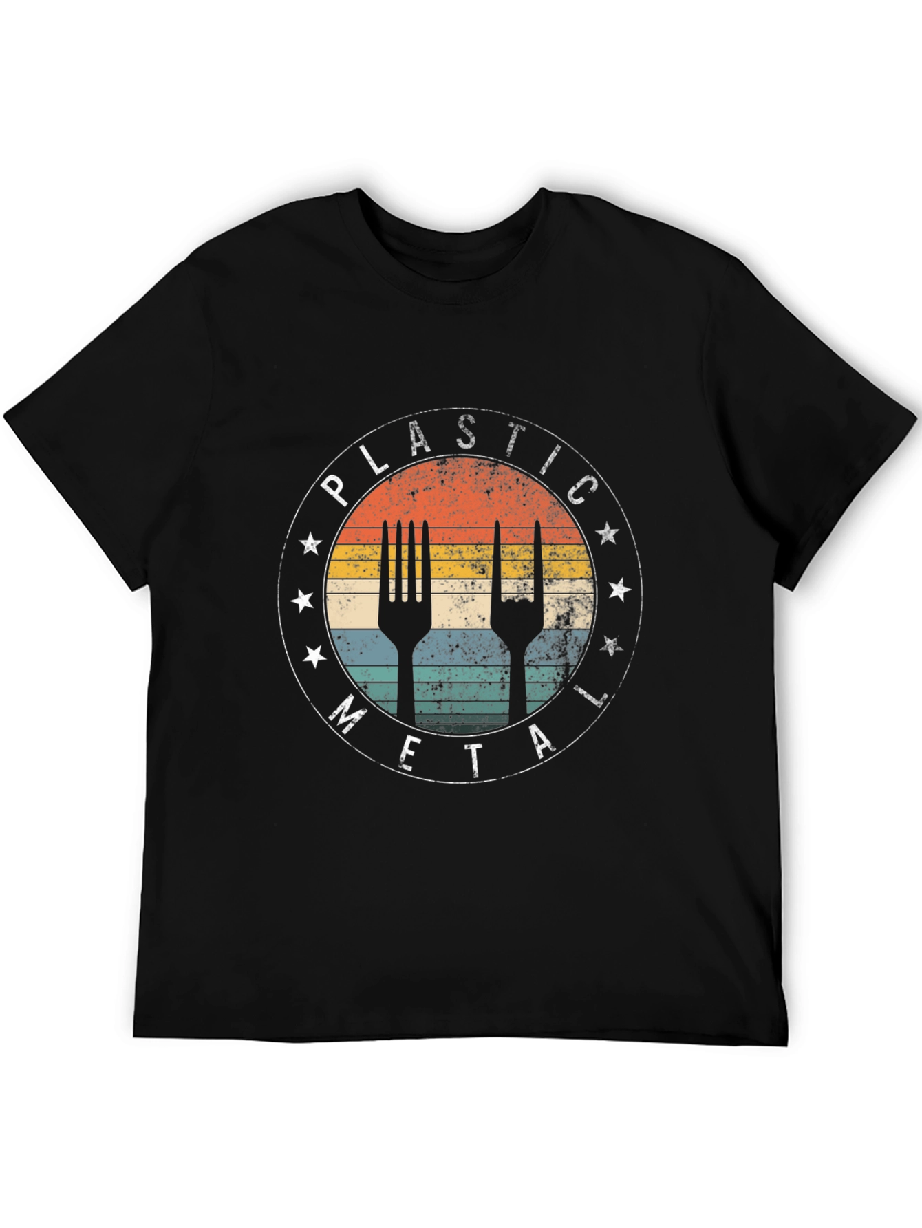 Plastic Metal Graphic Tee - Cool Rocker T-Shirt
