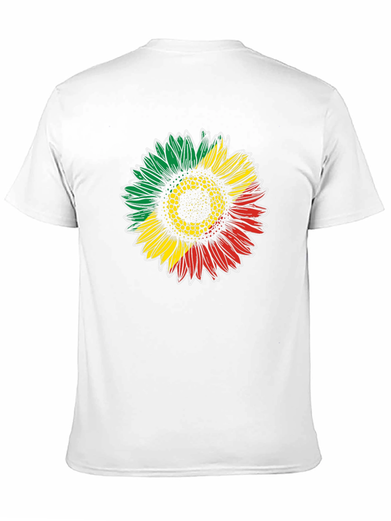 Rasta Sunflower Graphic T-Shirt - Black Cotton Tee