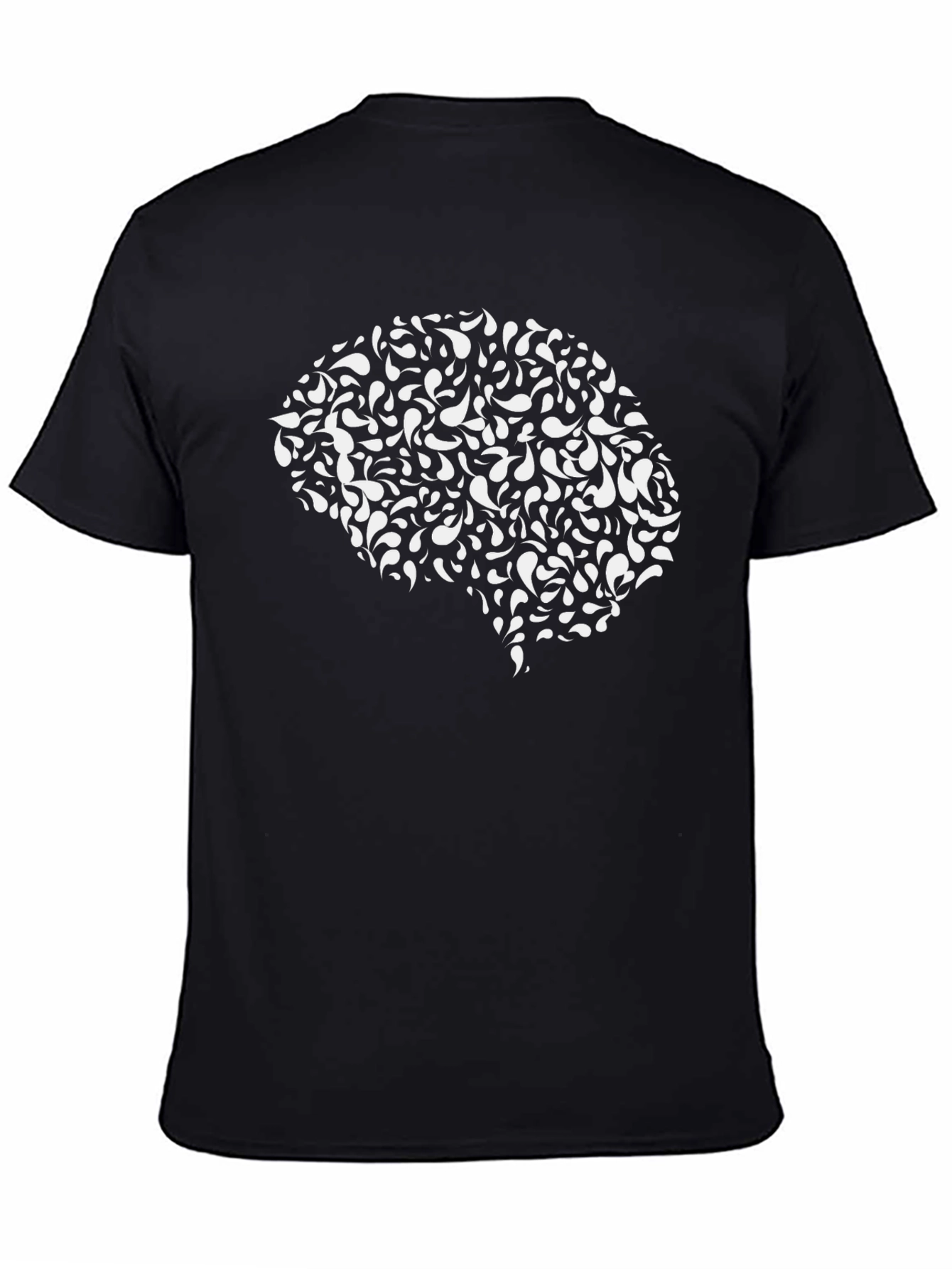 Brain Graphic Tee - Black Cotton T-Shirt
