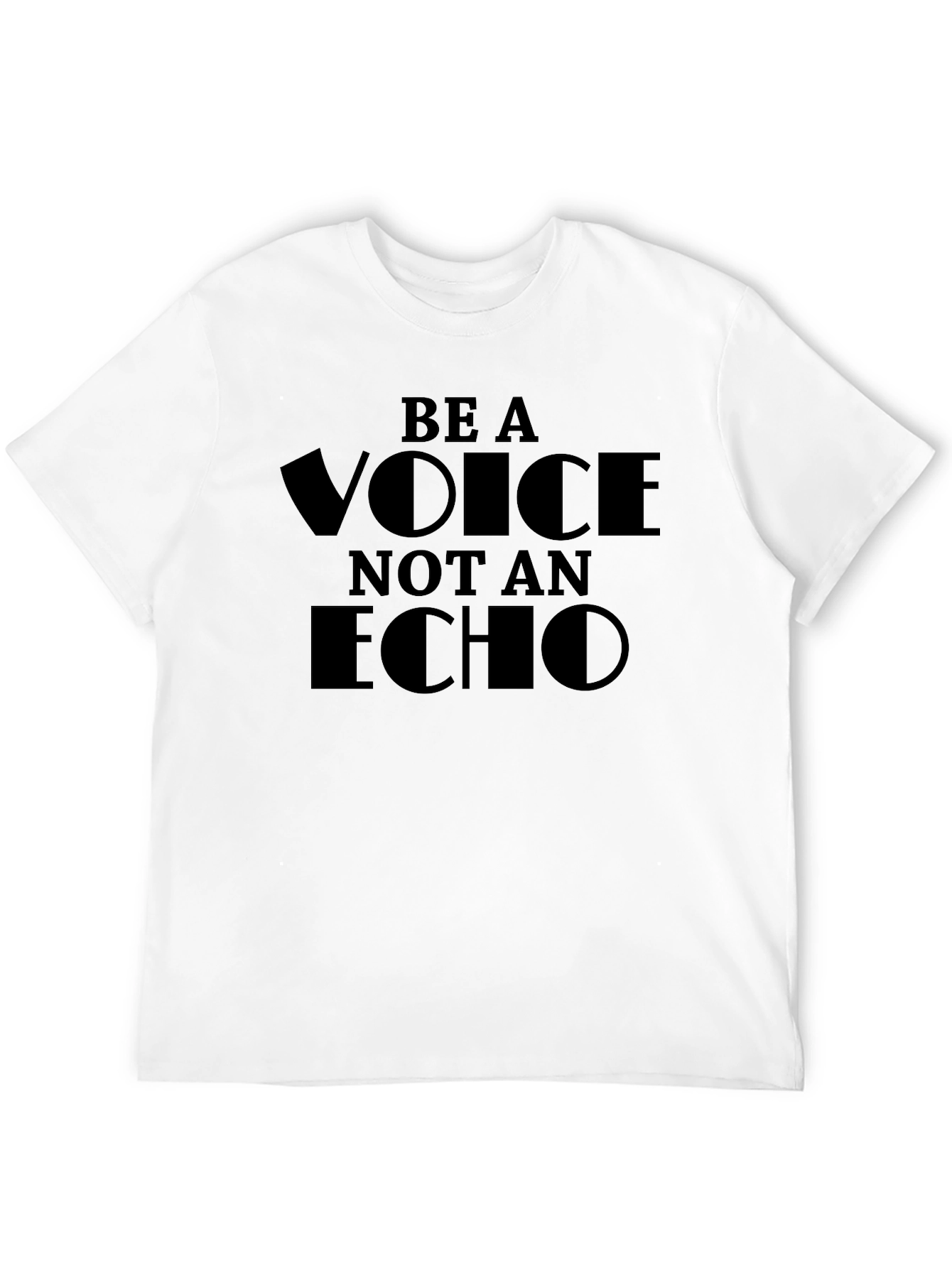 Be a Voice Not an Echo Black Graphic Tee