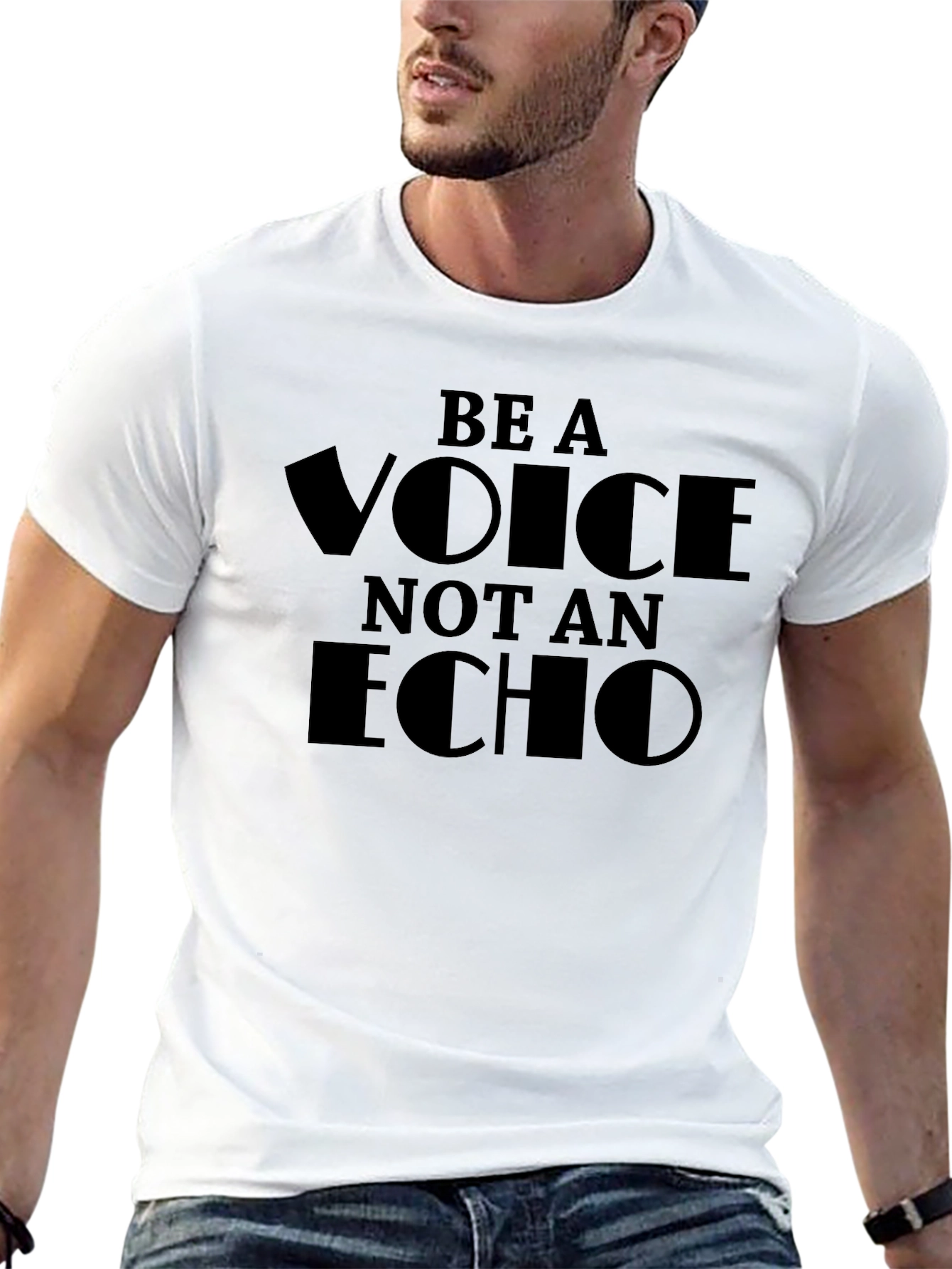 Be a Voice Not an Echo Black Graphic Tee