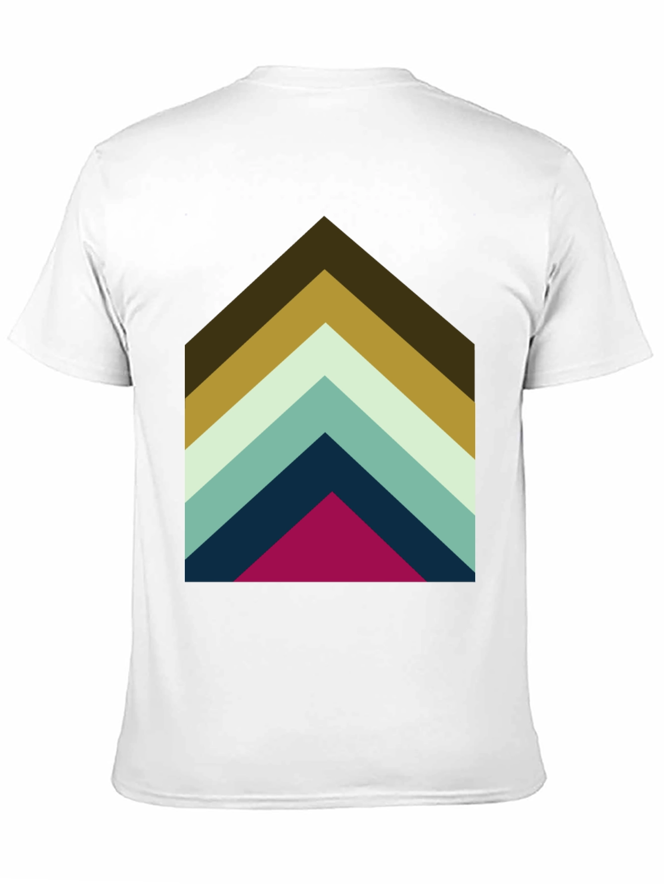 Geometric Chevron Graphic Tee - Black