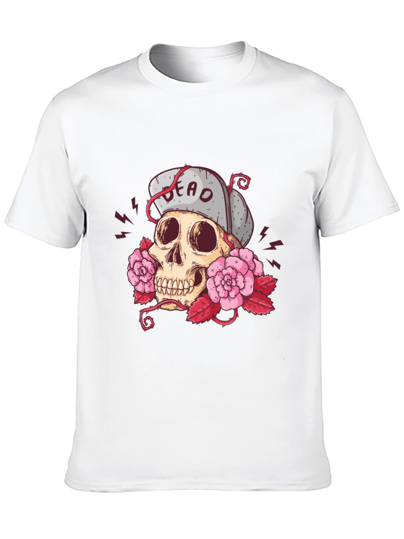 Skull & Roses Graphic Tee - Unisex Black T-Shirt