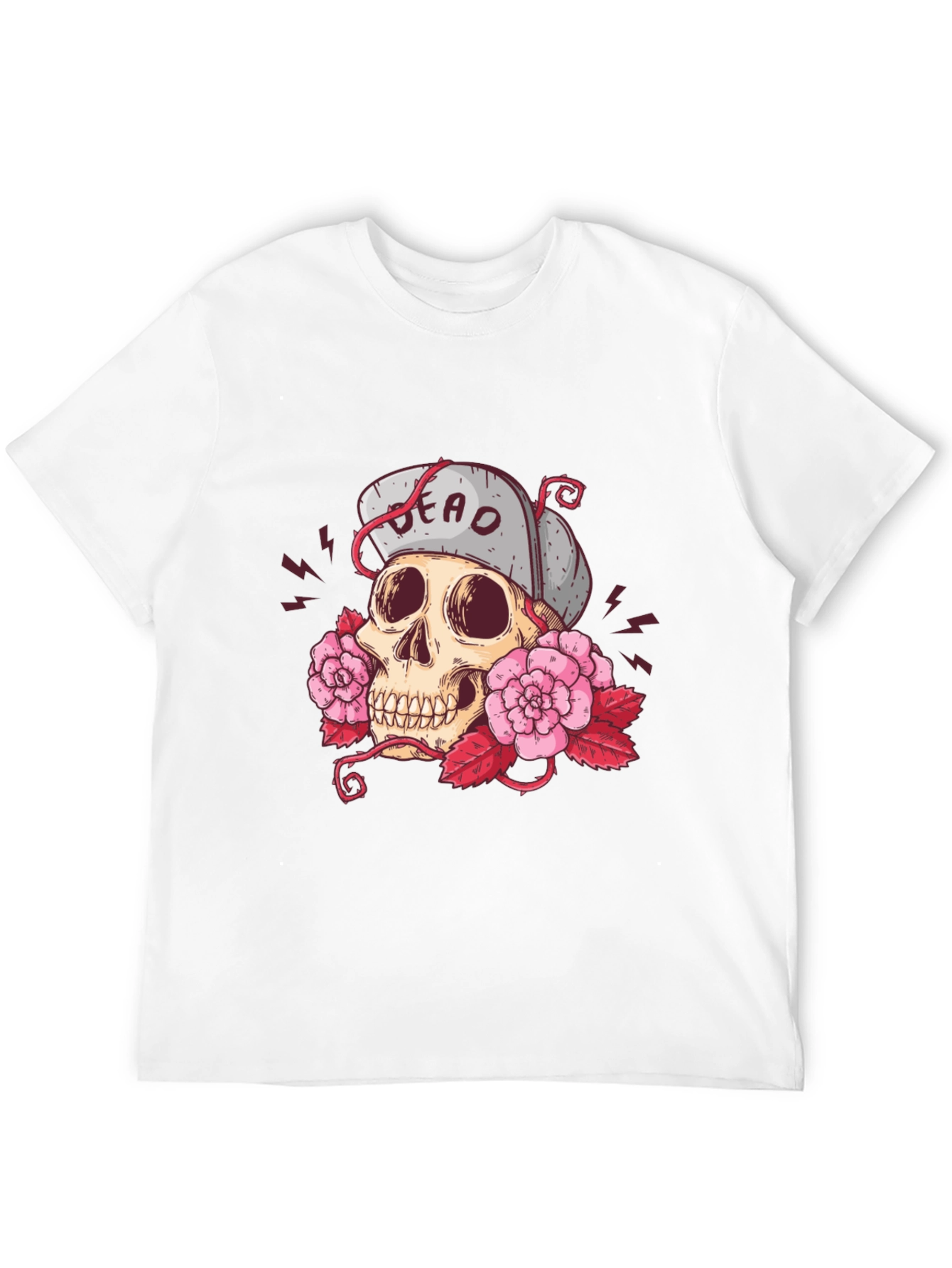 Skull & Roses Graphic Tee - Unisex Black T-Shirt