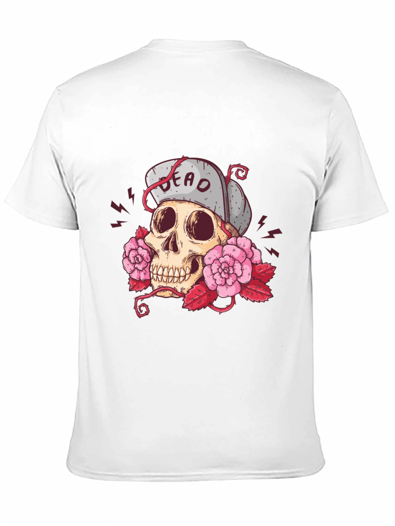 Skull & Roses Graphic Tee - Unisex Black T-Shirt