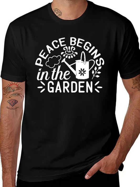Peace Begins In The Garden Graphic Tee