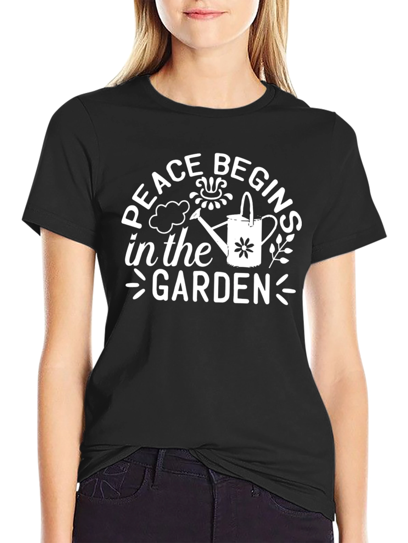 Peace Begins In The Garden Graphic Tee