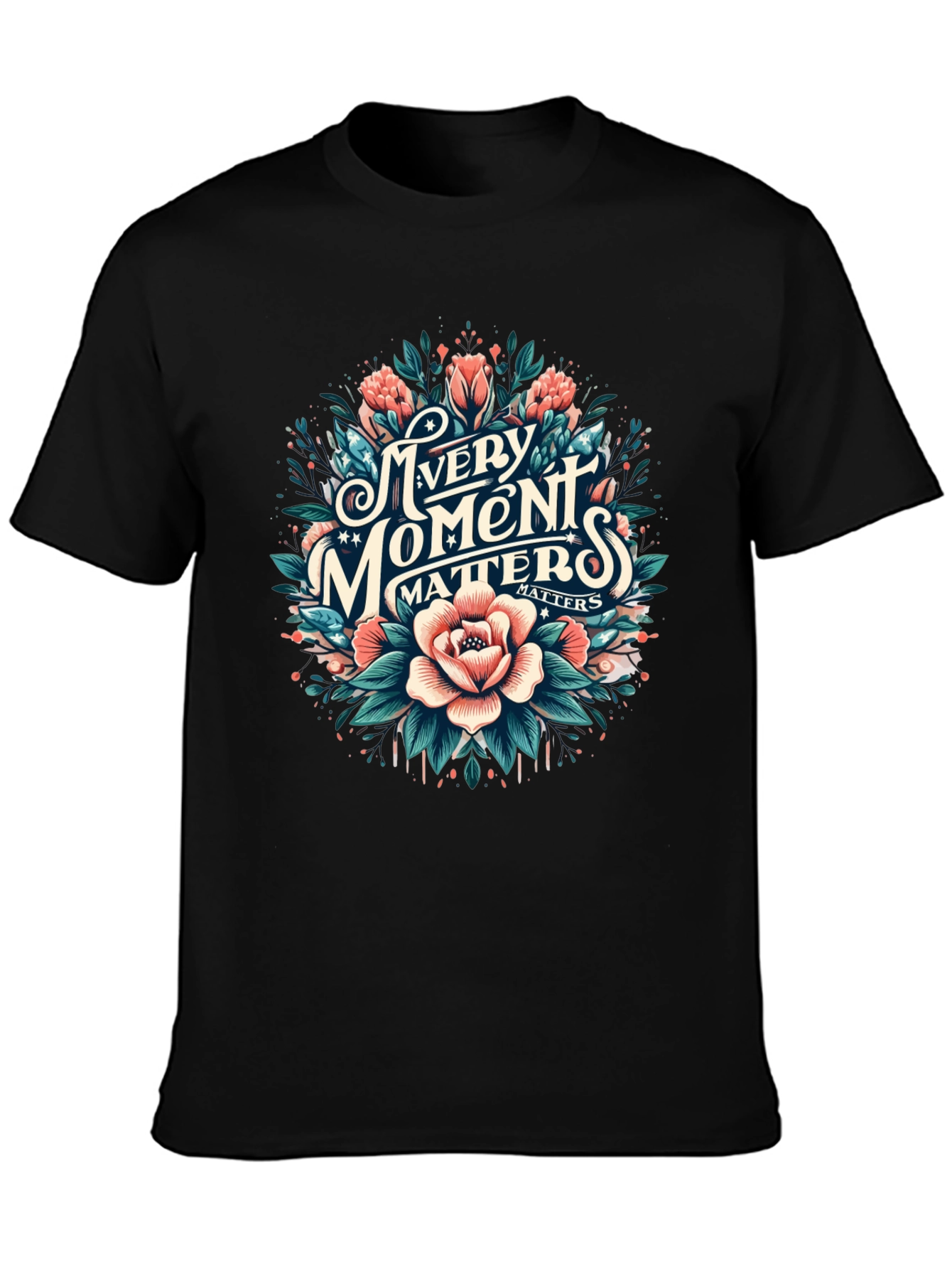 Every Moment Matters Floral Graphic Tee
