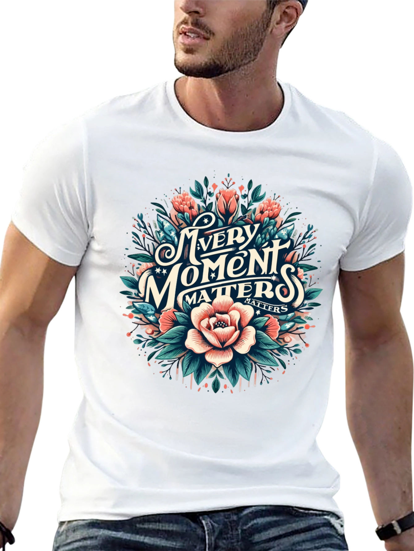 Every Moment Matters Floral Graphic Tee
