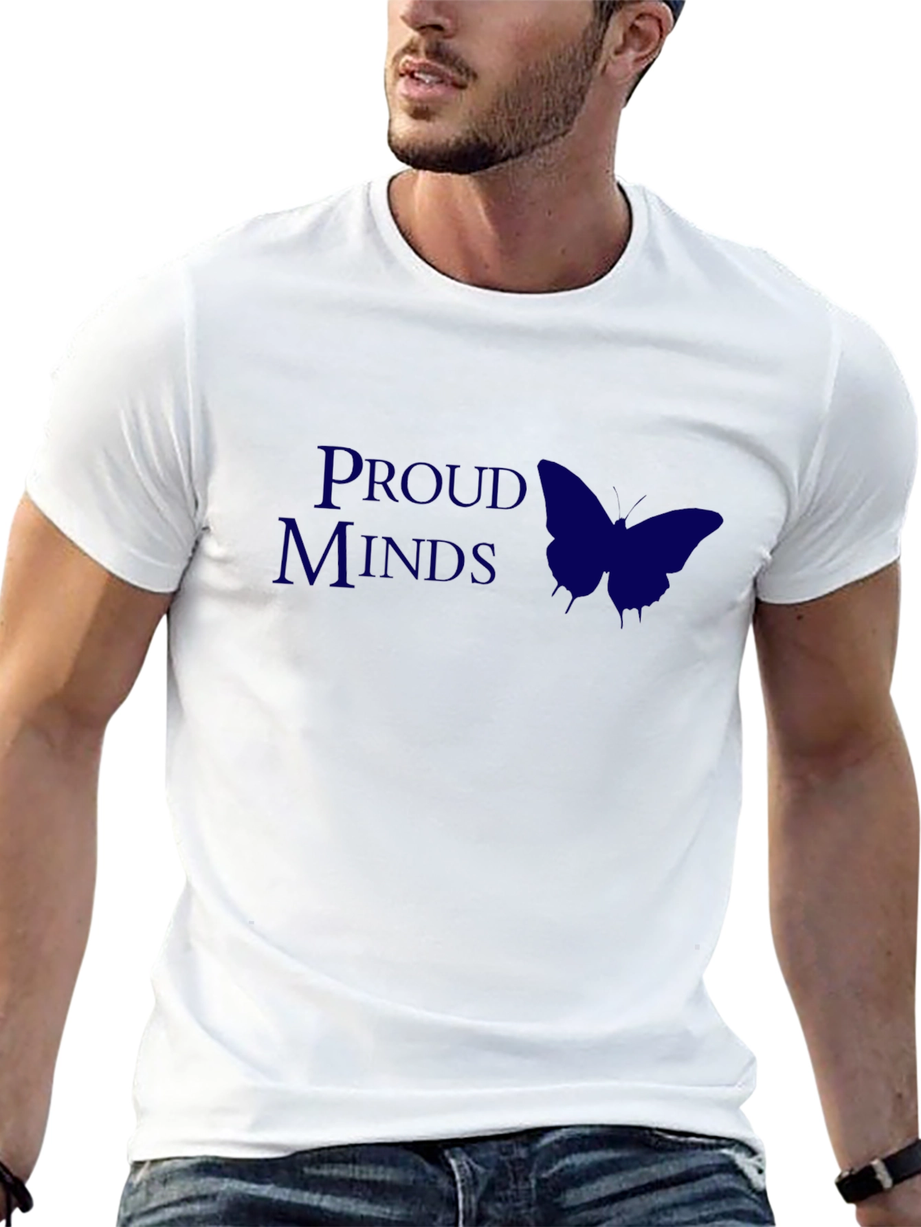 Proud Minds Graphic Tee - Butterfly Design