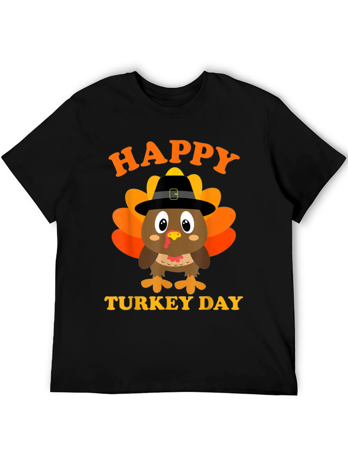 Happy Turkey Day Graphic Tee - Thanksgiving Shirt