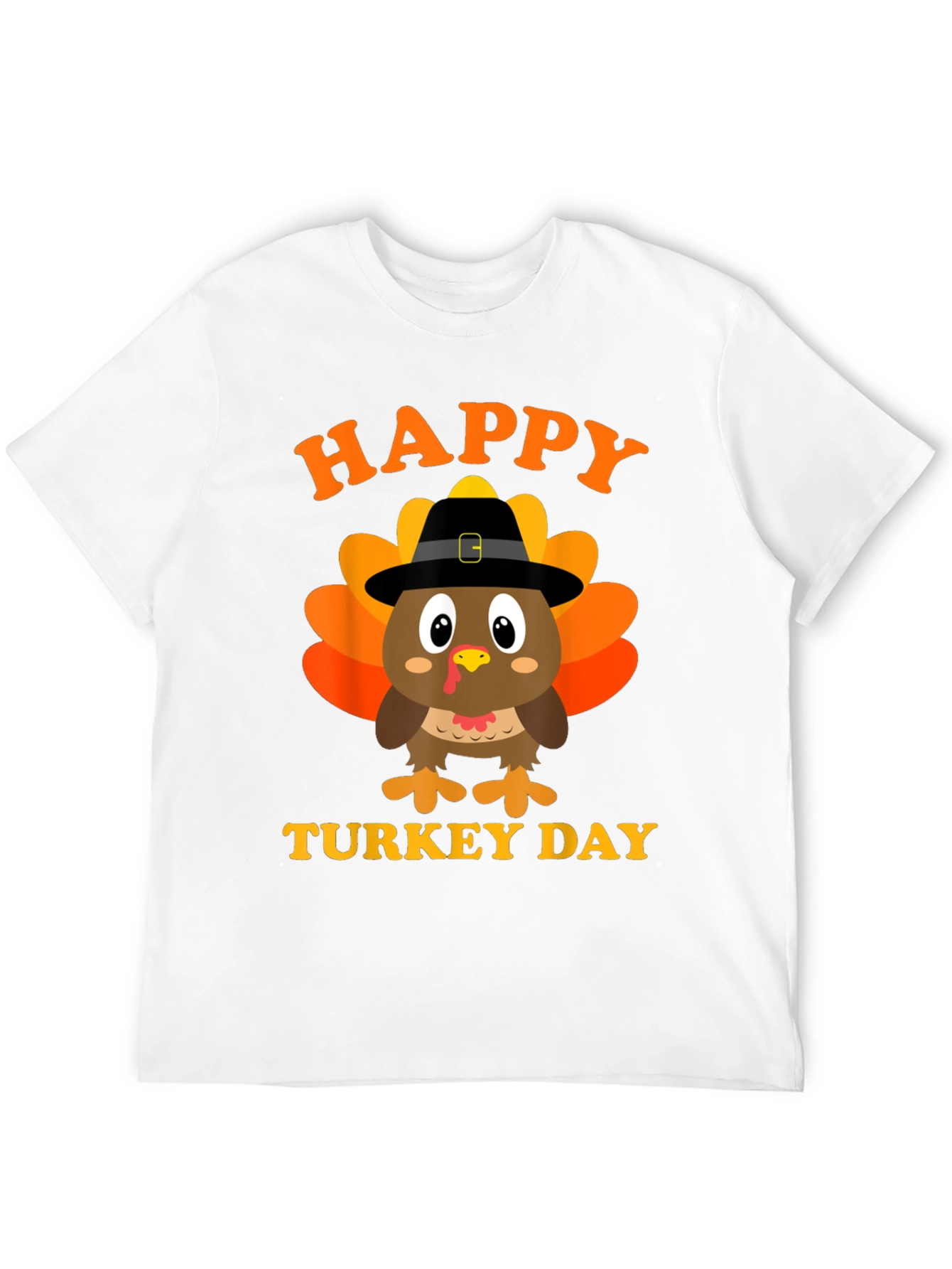 Happy Turkey Day Graphic Tee - Thanksgiving Shirt