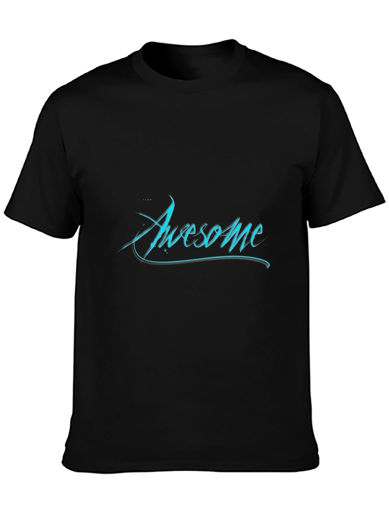 Awesome Graphic Print Black T-Shirt