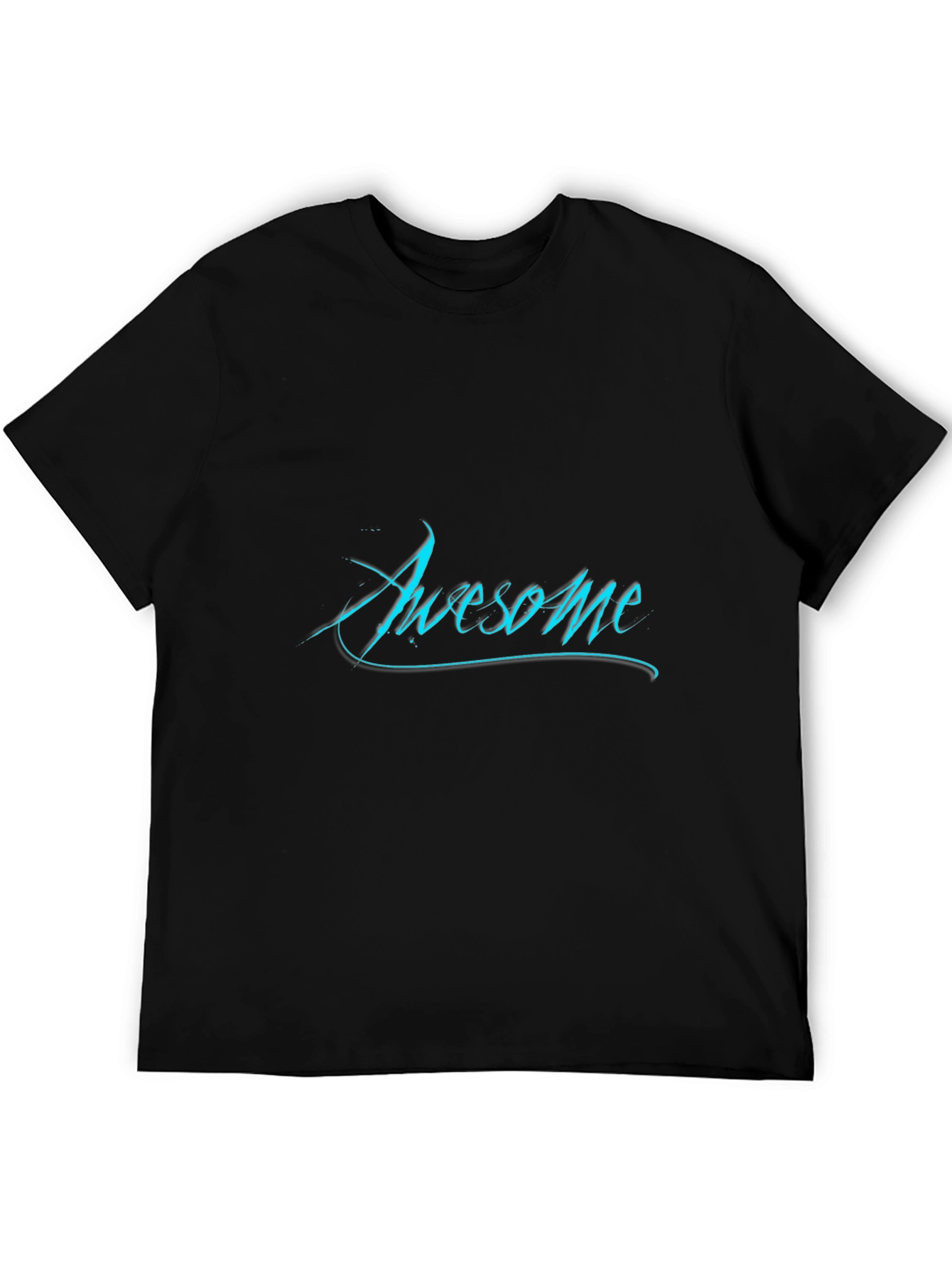 Awesome Graphic Print Black T-Shirt