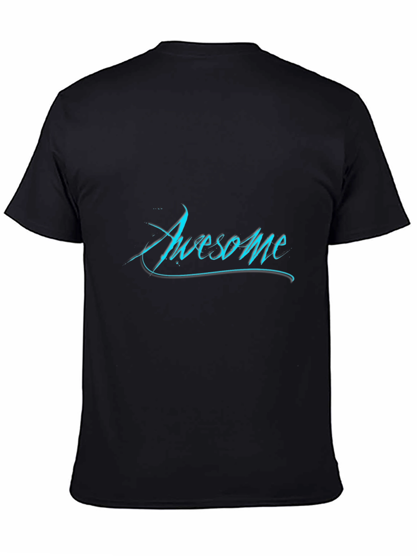 Awesome Graphic Print Black T-Shirt