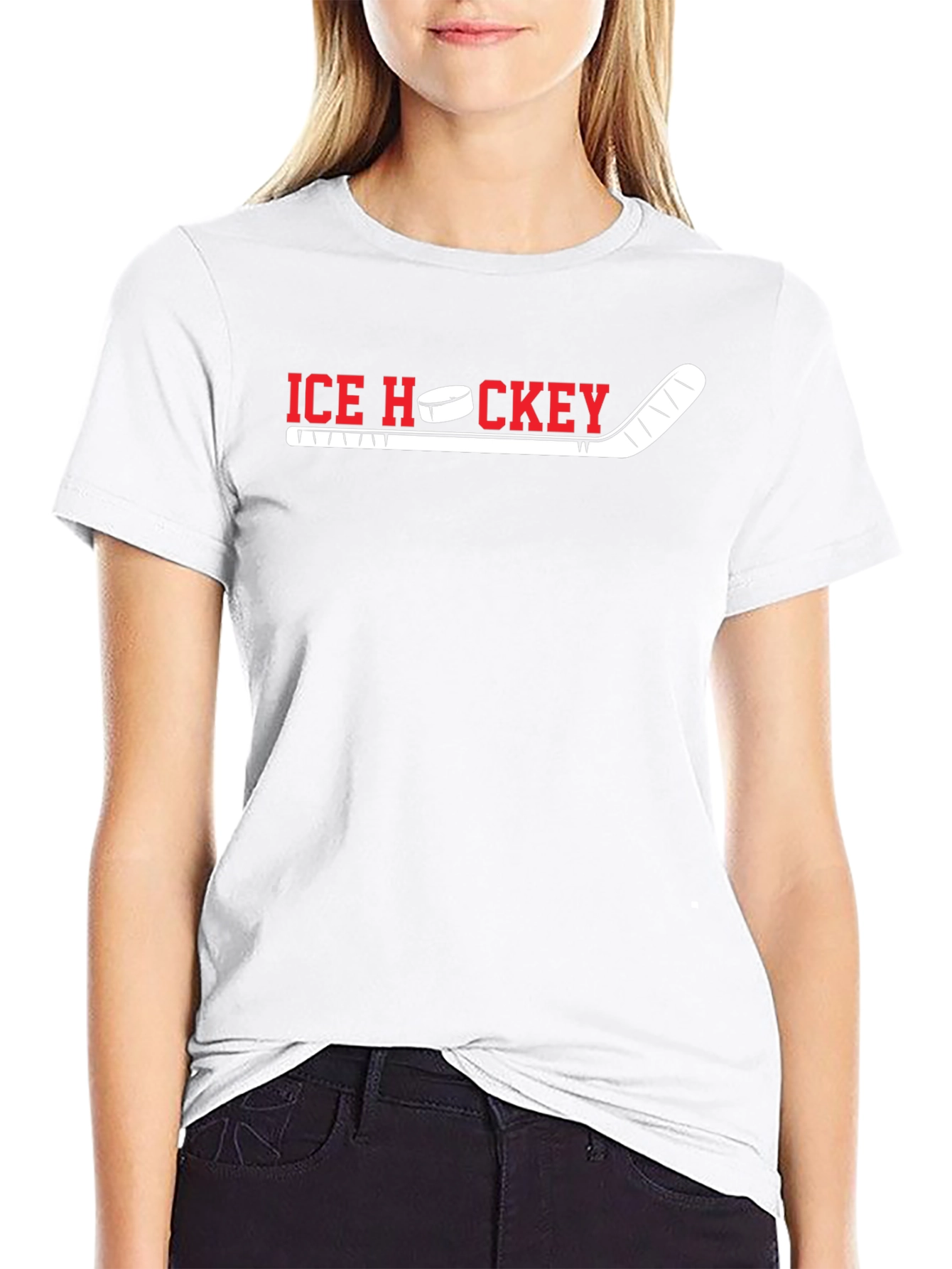 Ice Hockey Graphic T-Shirt - Sporty Casual Tee