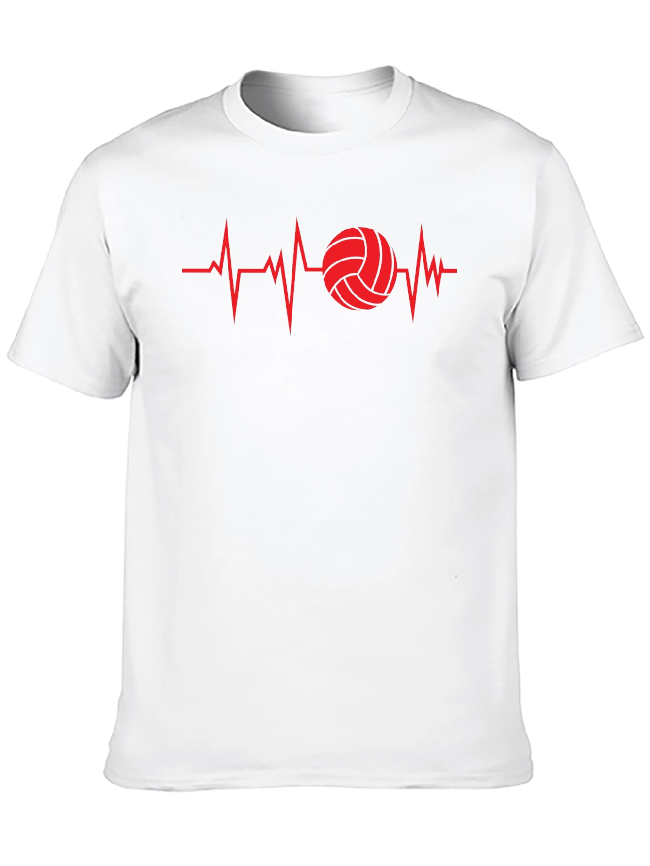 Volleyball Heartbeat Graphic Tee - Sports Fan T-Shirt