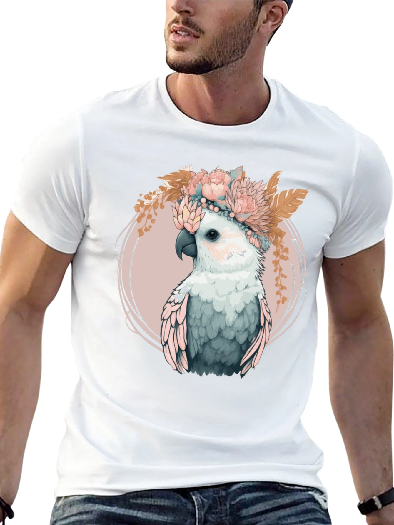 Floral Crown Cockatoo Graphic Tee
