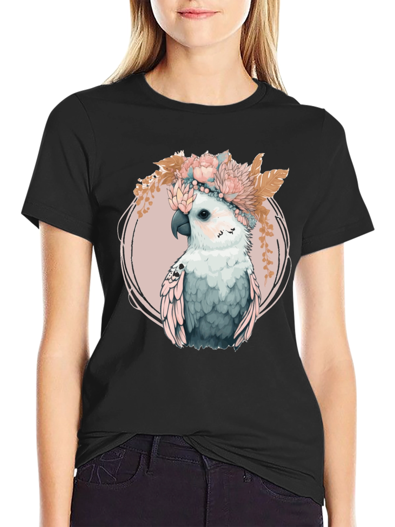 Floral Crown Cockatoo Graphic Tee