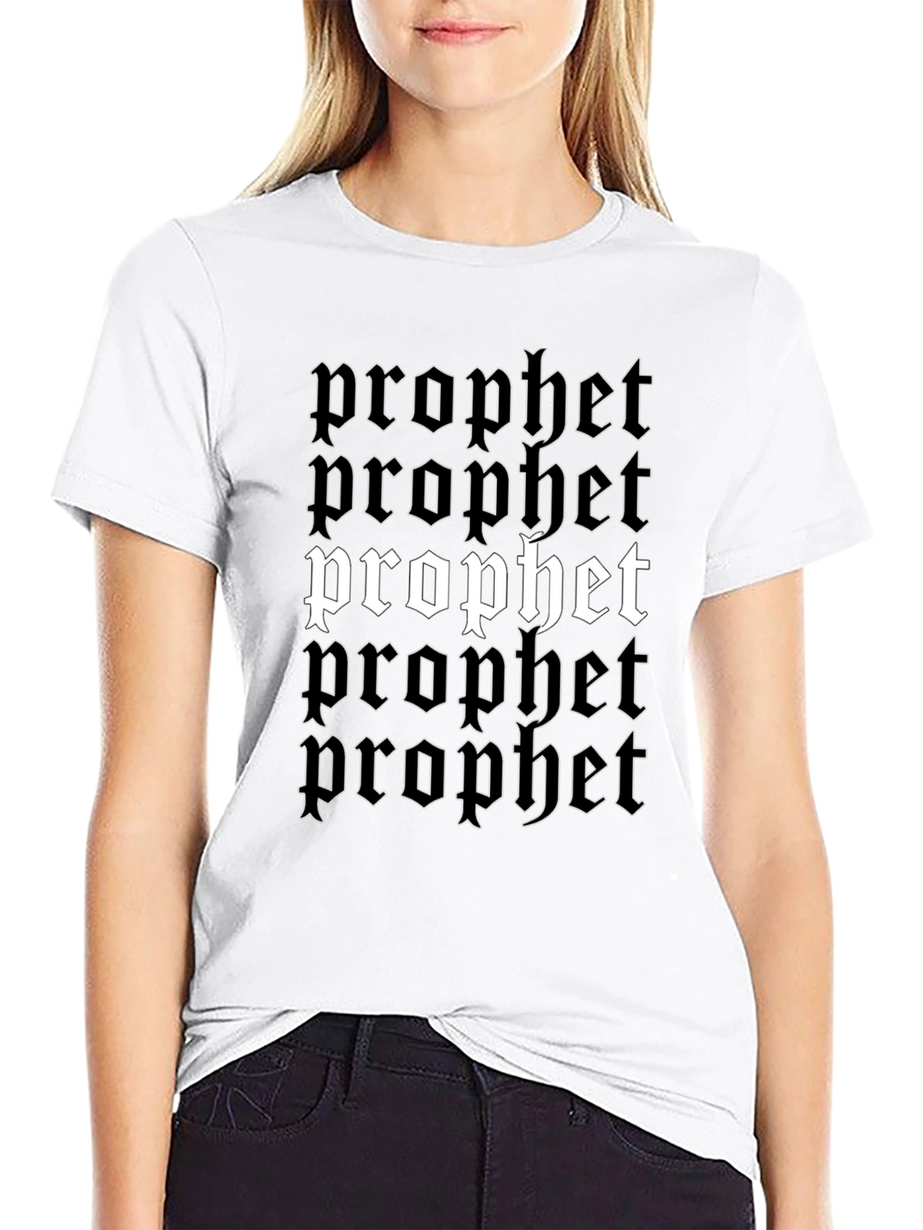 Prophet Graphic Tee - Black Cotton Blend Bold Design