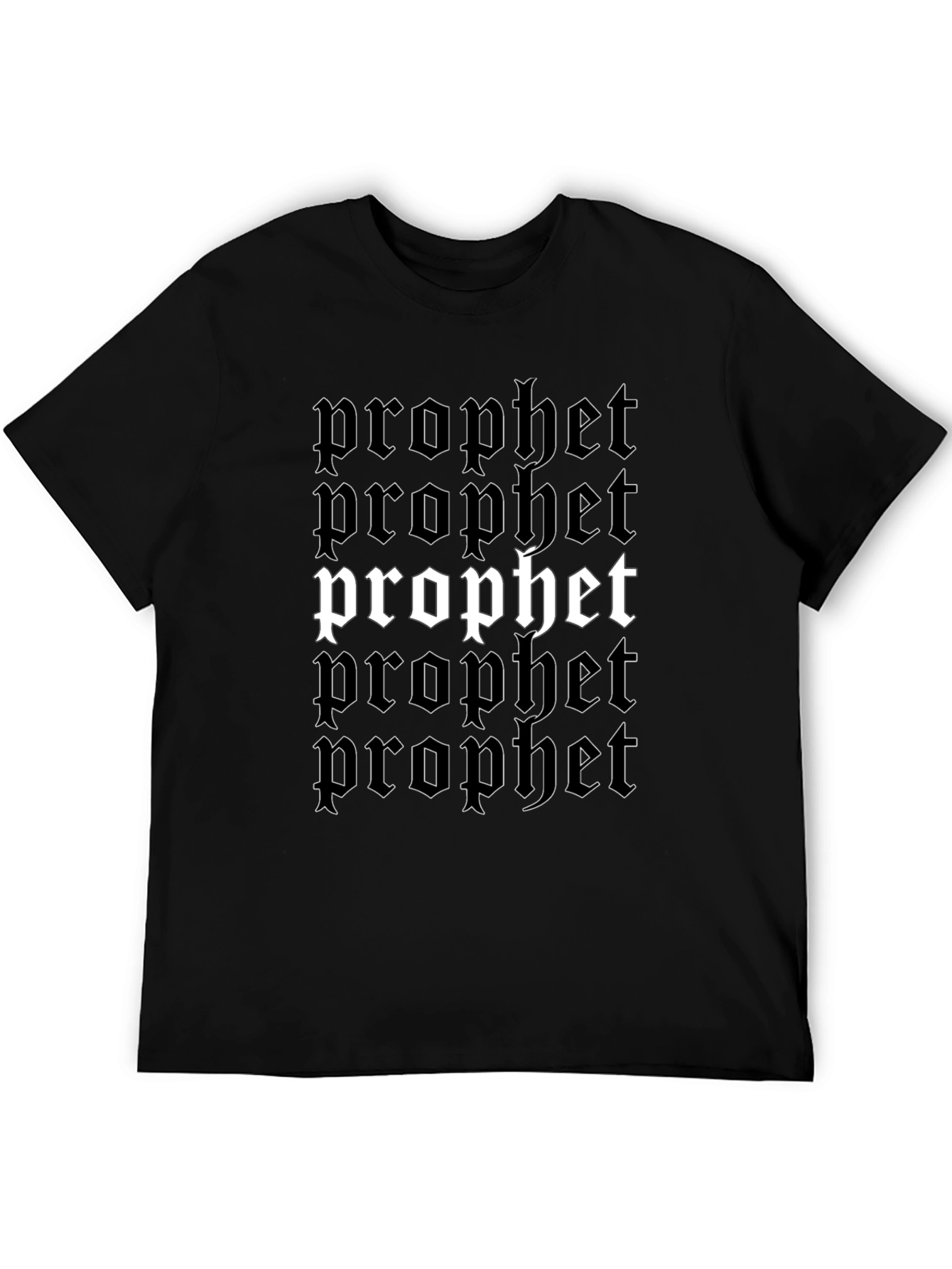 Prophet Graphic Tee - Black Cotton Blend Bold Design