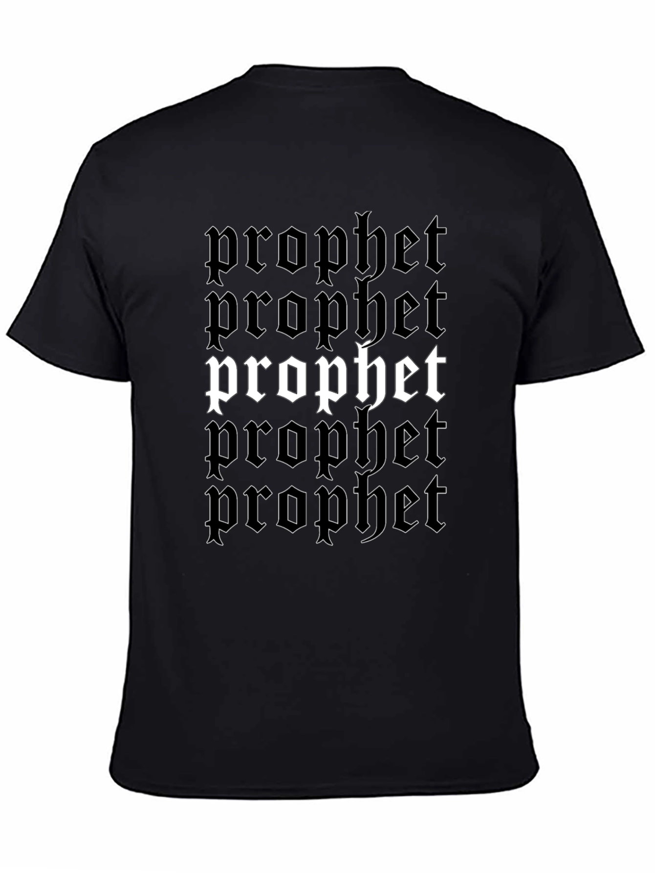 Prophet Graphic Tee - Black Cotton Blend Bold Design