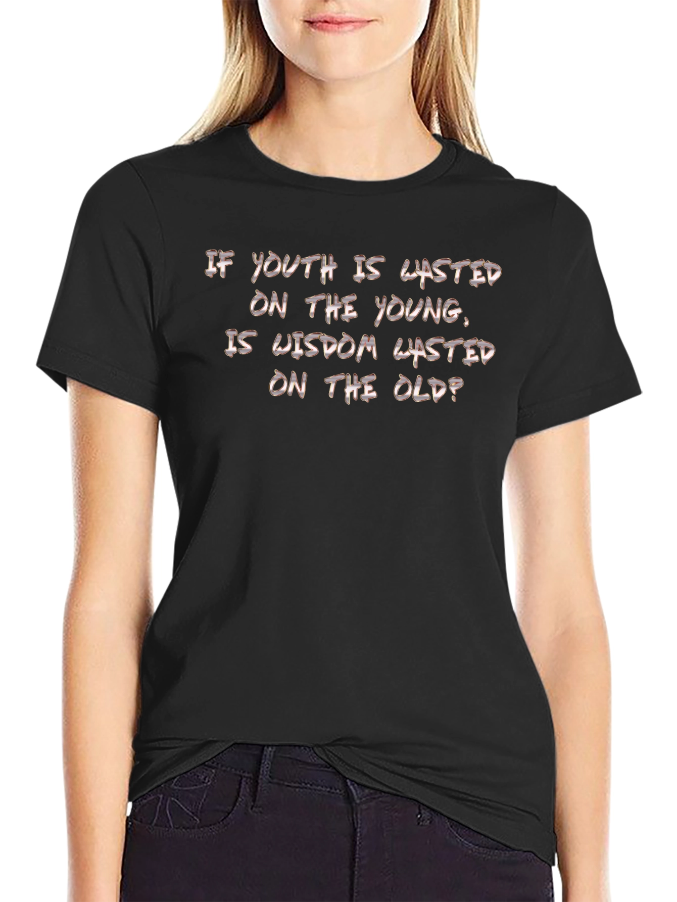 Wasted Wisdom Graphic T-Shirt