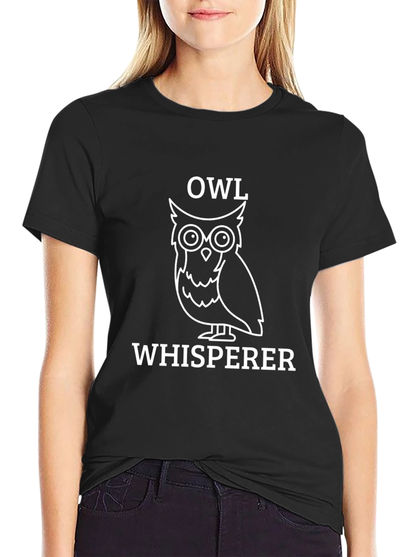 Owl Whisperer Black Graphic Tee
