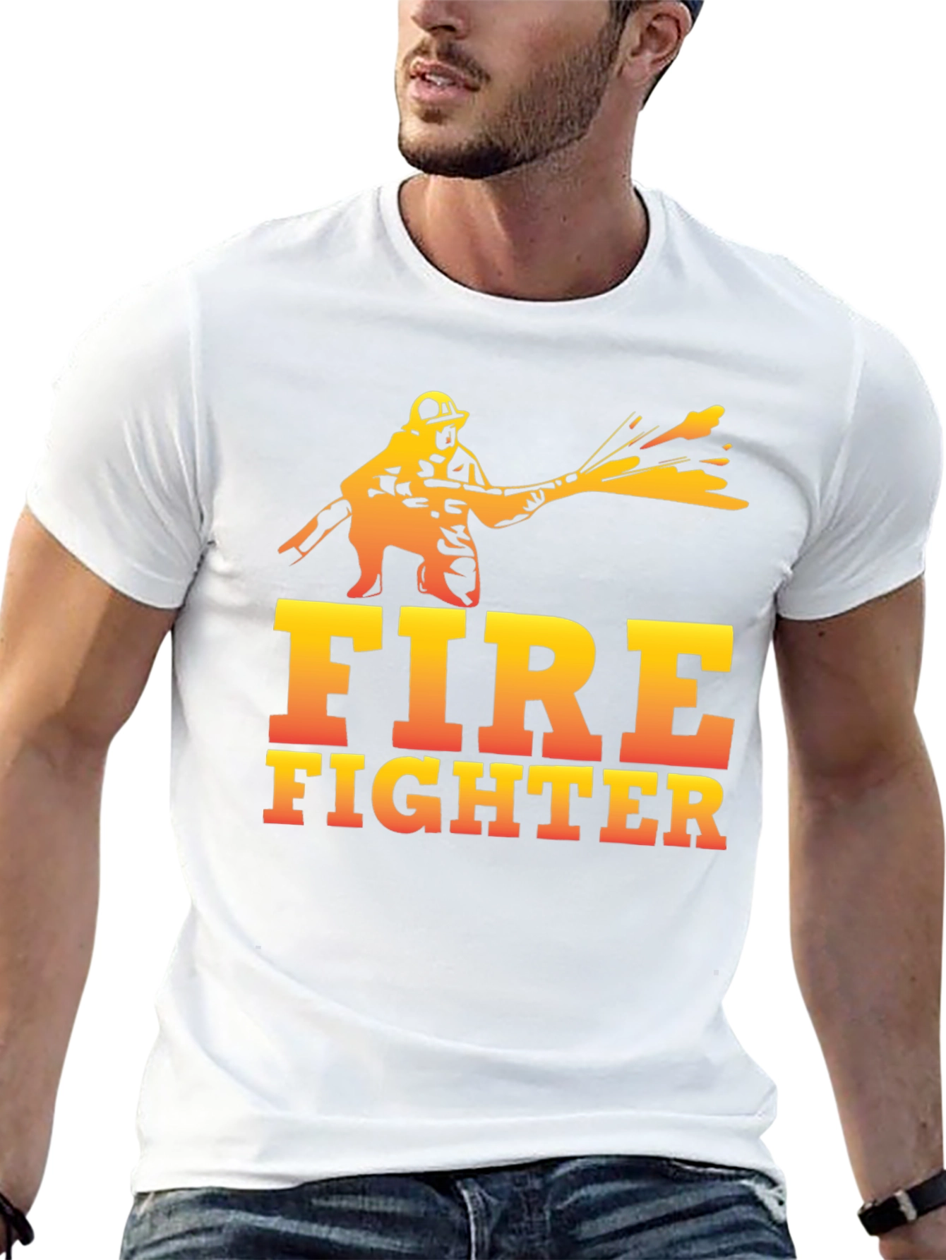 Firefighter Graphic Print Tee - Heroic Design