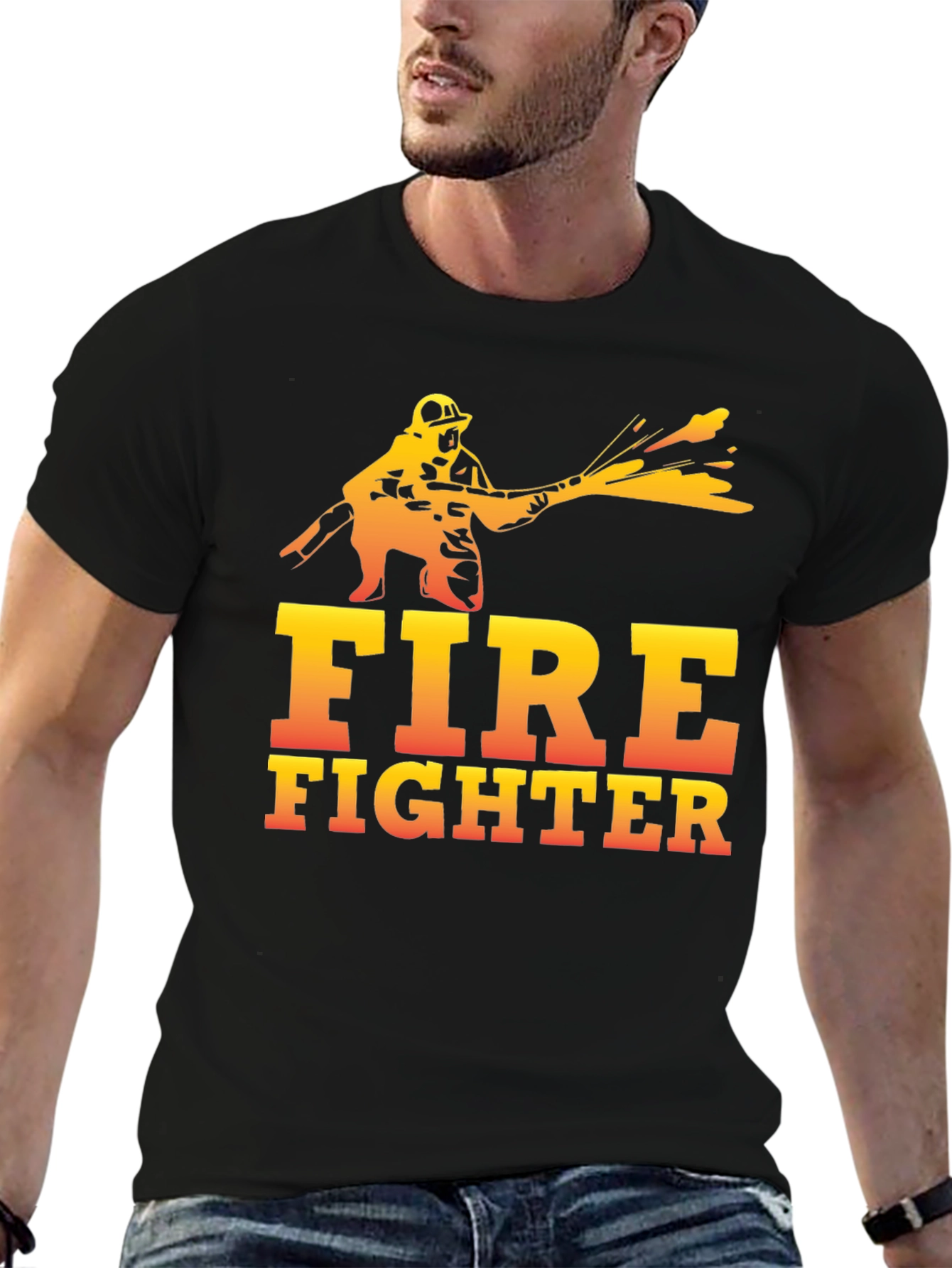 Firefighter Graphic Print Tee - Heroic Design