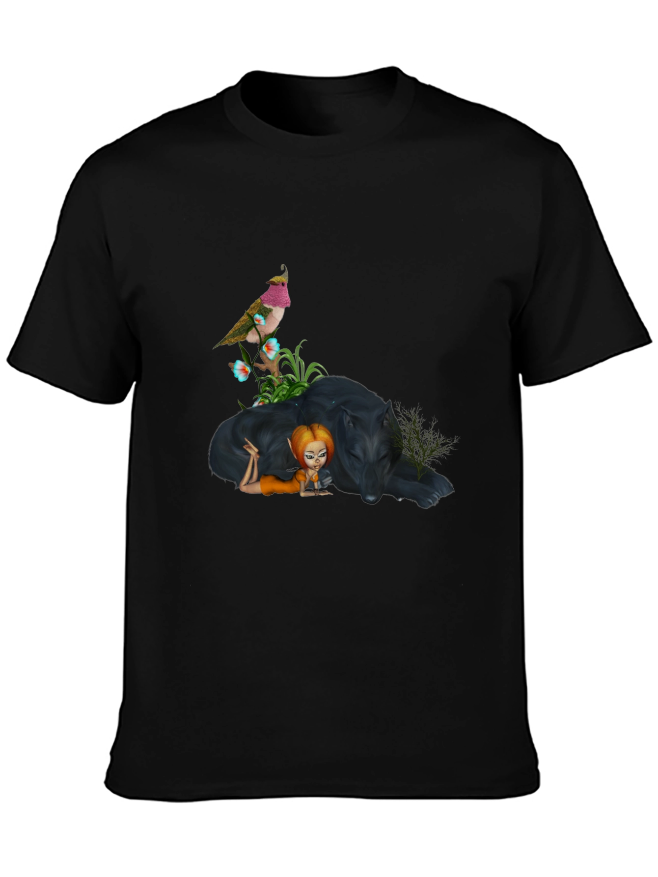 Fantasy Art Black T-Shirt